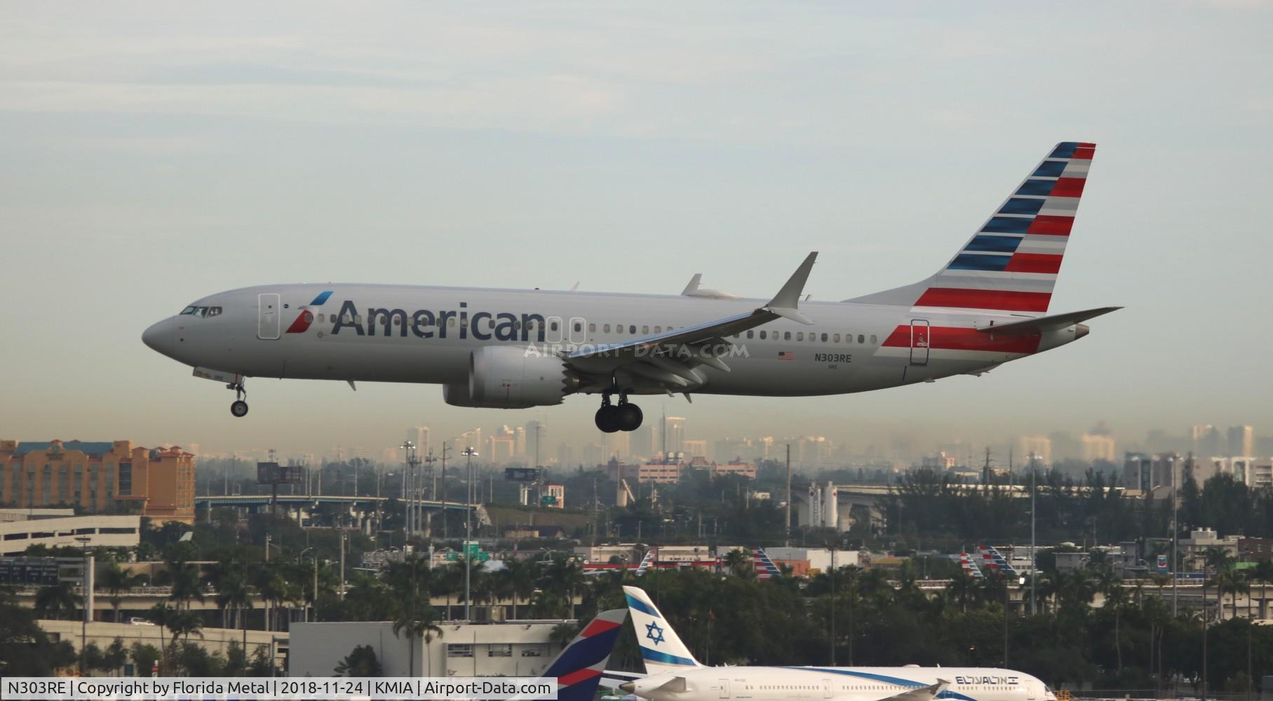 N303RE, 2018 Boeing 737-8 MAX C/N 44447, MIA 2018