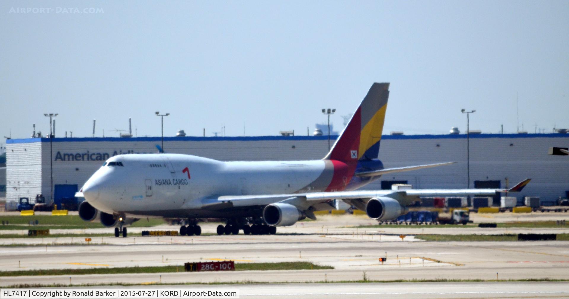 HL7417, 1993 Boeing 747-48EM(BDSF) C/N 25779, Taxi O'Hare