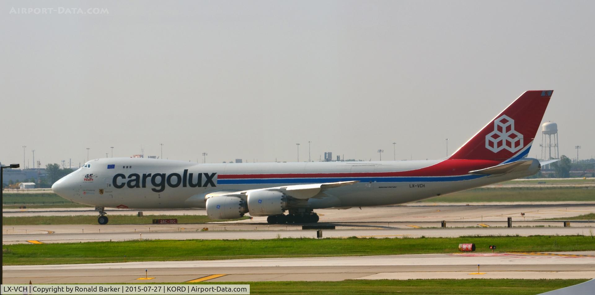 LX-VCH, 2013 Boeing 747-8R7F C/N 35821, Taxi O'Hare     City of Dudelange
