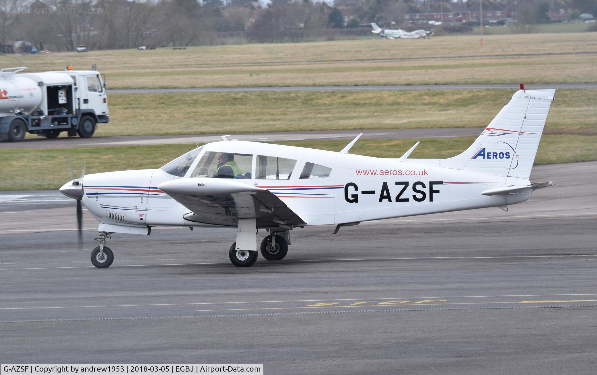 G-AZSF, 1972 Piper PA-28R-200-2 Cherokee Arrow II C/N 28R-7235048, G-AZSF at Gloucestershire Airport.