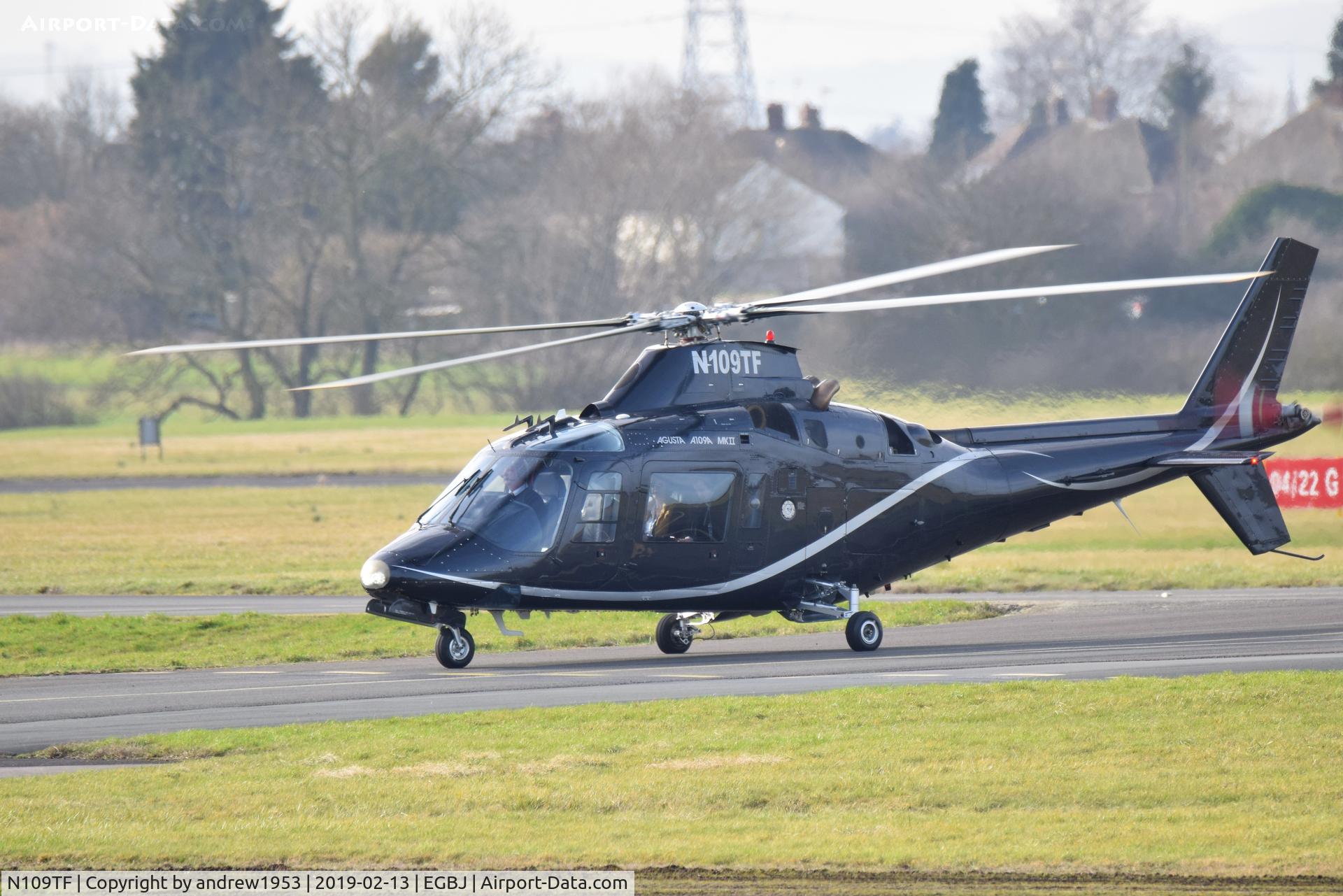 N109TF, 1985 Agusta A109A II C/N 7328, N109TF at Gloucestershire Airport.