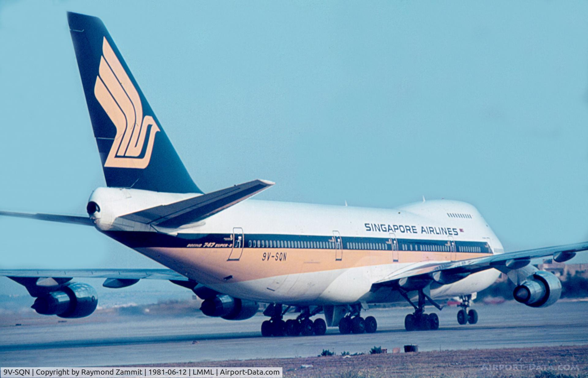 9V-SQN, 1980 Boeing 747-212B C/N 21939, B747 9V-SQN Singapore Airlines