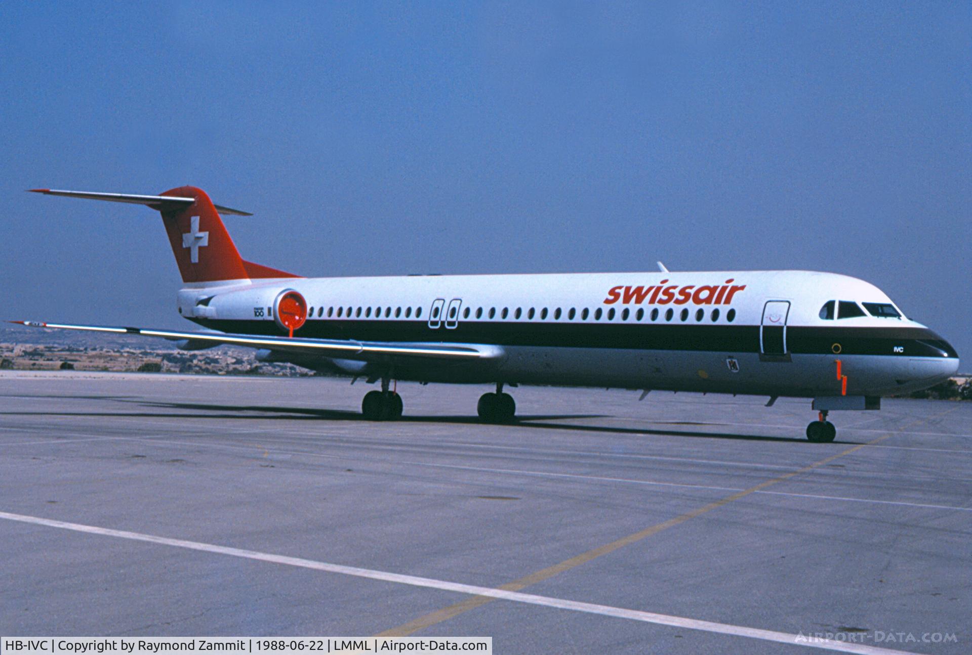 HB-IVC, 1988 Fokker 100 (F-28-0100) C/N 11251, Fokker 100 HB-IVC Swissair
