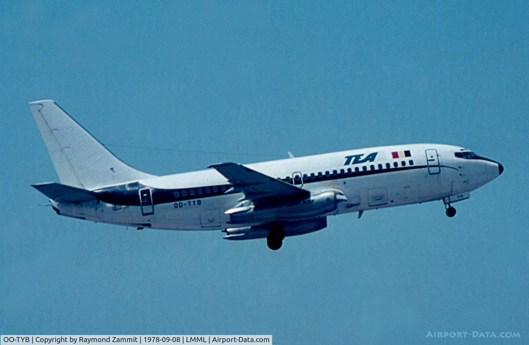 OO-TYB, 1977 Boeing 737-2P6 C/N 21359, B737-200 OO-TYB Trans European Airways
