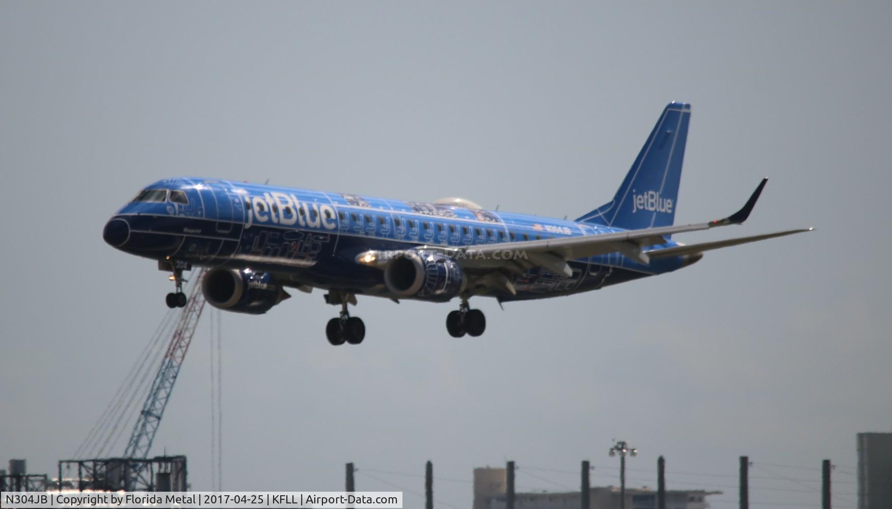 N304JB, 2009 Embraer ERJ-190-100 IGW 190AR C/N 19000257, FLL 2017