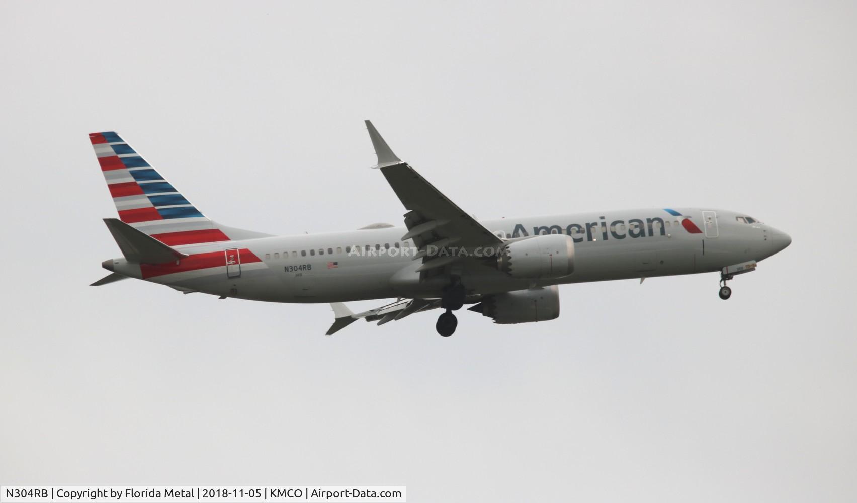 N304RB, 2017 Boeing 737-8 MAX C/N 44463, MCO 2018