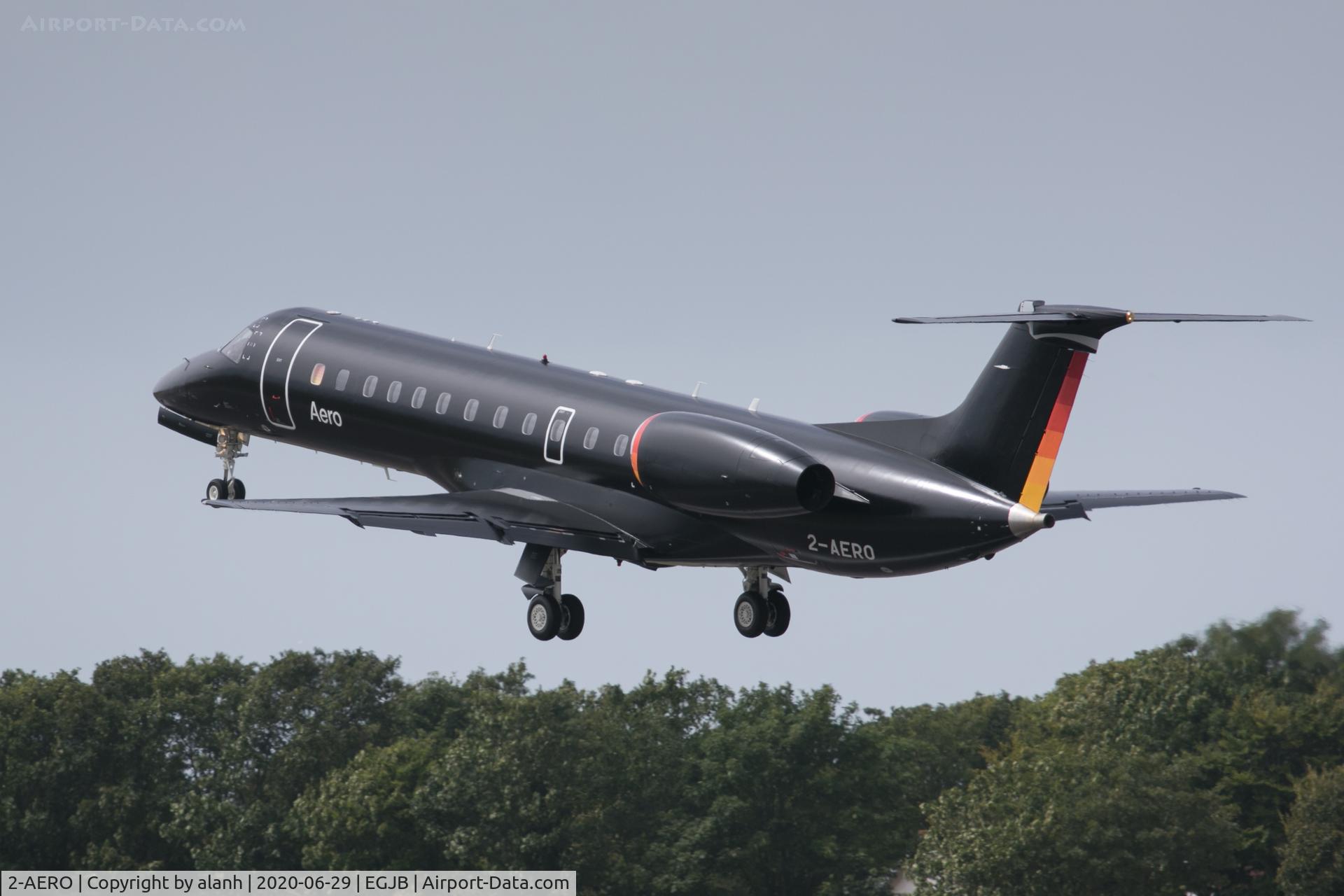 2-AERO, 2003 Embraer ERJ-135LR (EMB-135LR) C/N 145702, Departing Guernsey for Stansted
