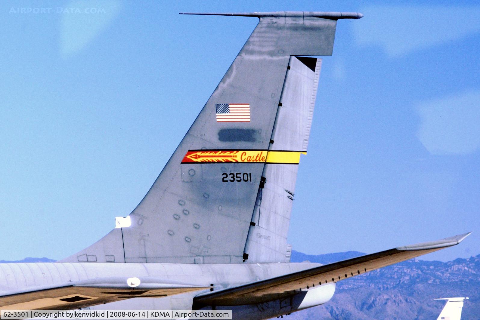 62-3501, 1962 Boeing KC-135A Stratotanker C/N 18484, At Davis Monthan from an air-conditioned bus, circa 1996.