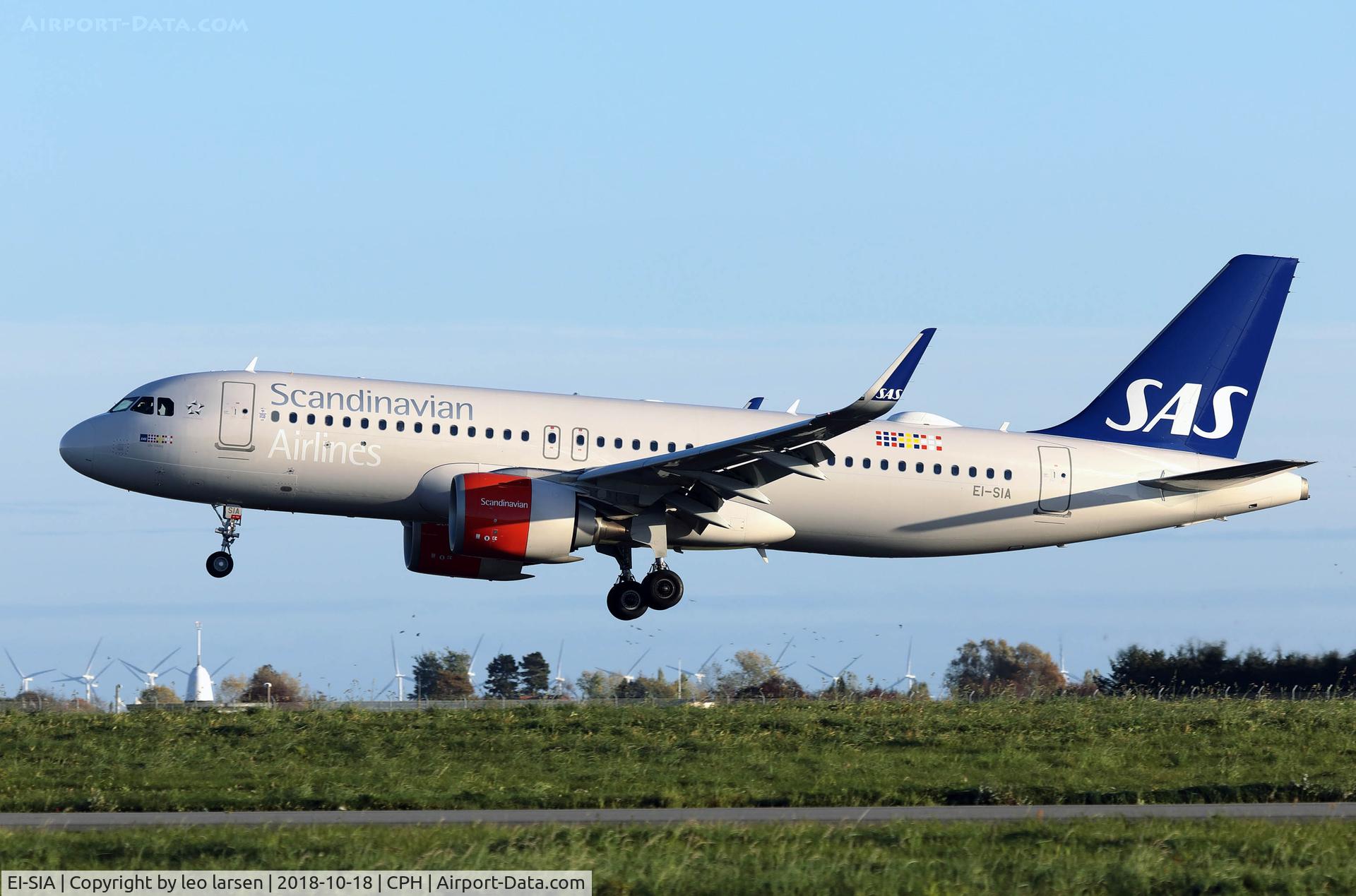 EI-SIA, 2017 Airbus A320-251N C/N 7897, Copenhagen 18.10.2018 L/D R-04L