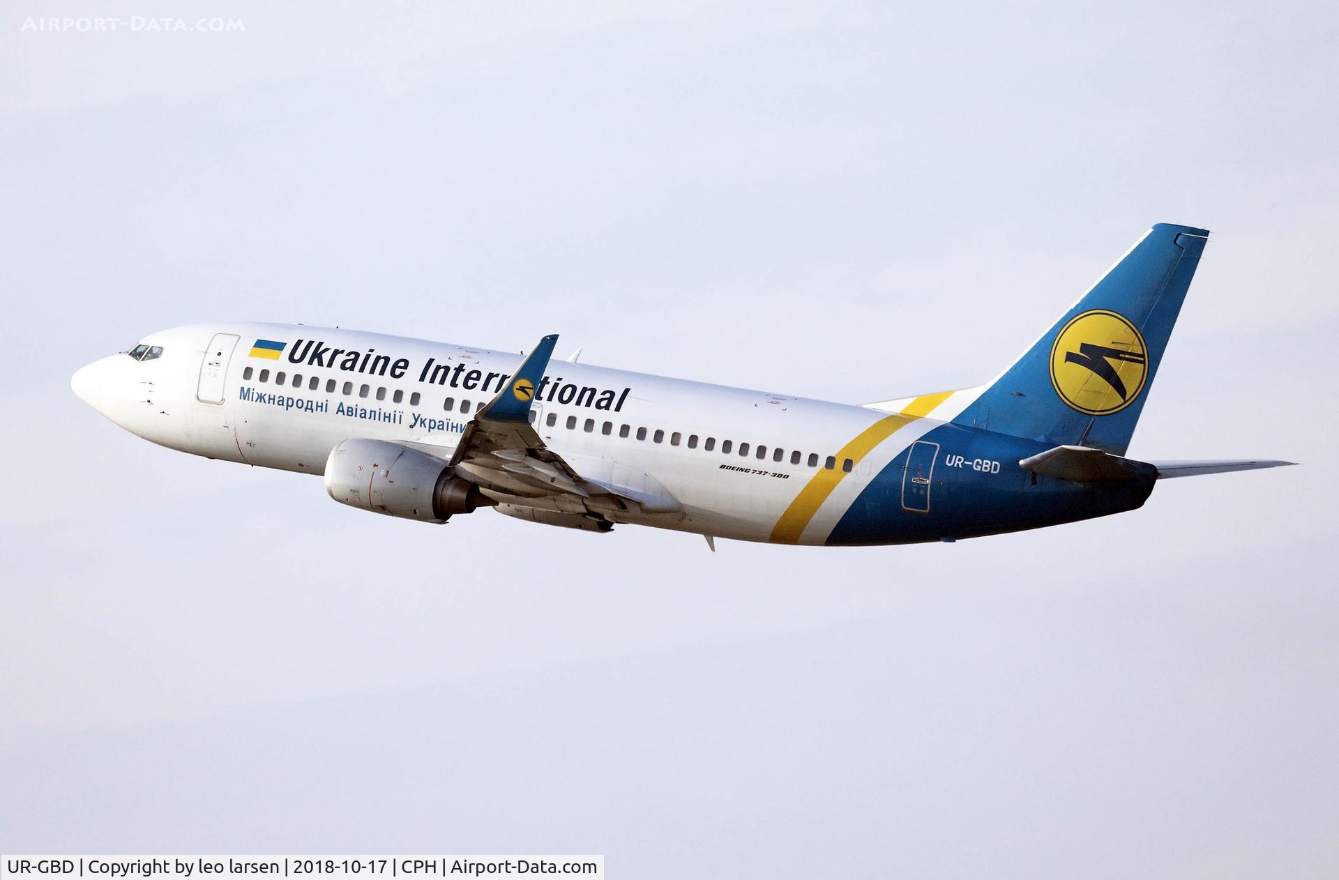 UR-GBD, 1997 Boeing 737-36Q C/N 28659, Copenhagen 17.10.2018 T/O R-22R
