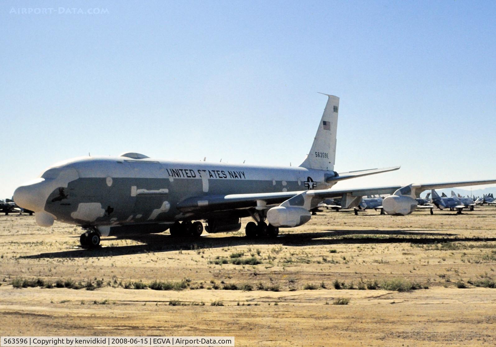 563596, 1956 Boeing KC-135A C/N 17345, At Davis Monthan from an air-conditioned bus, circa 1996.