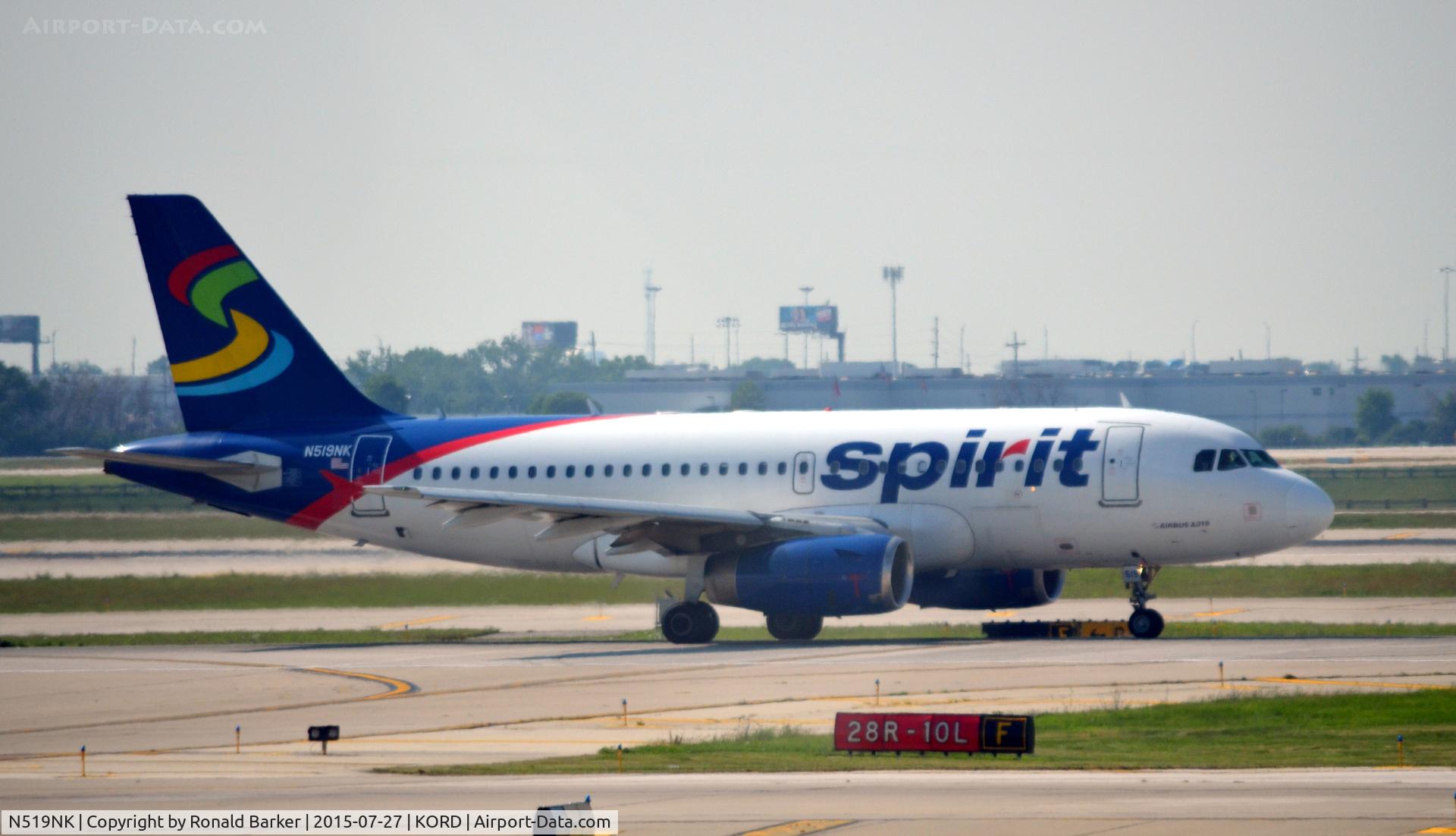N519NK, 2006 Airbus A319-132 C/N 2723, Takeoff O'Hare
