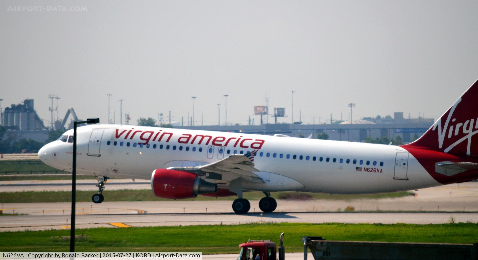 N626VA, 2006 Airbus A320-214 C/N 2830, Takeoff O'Hare