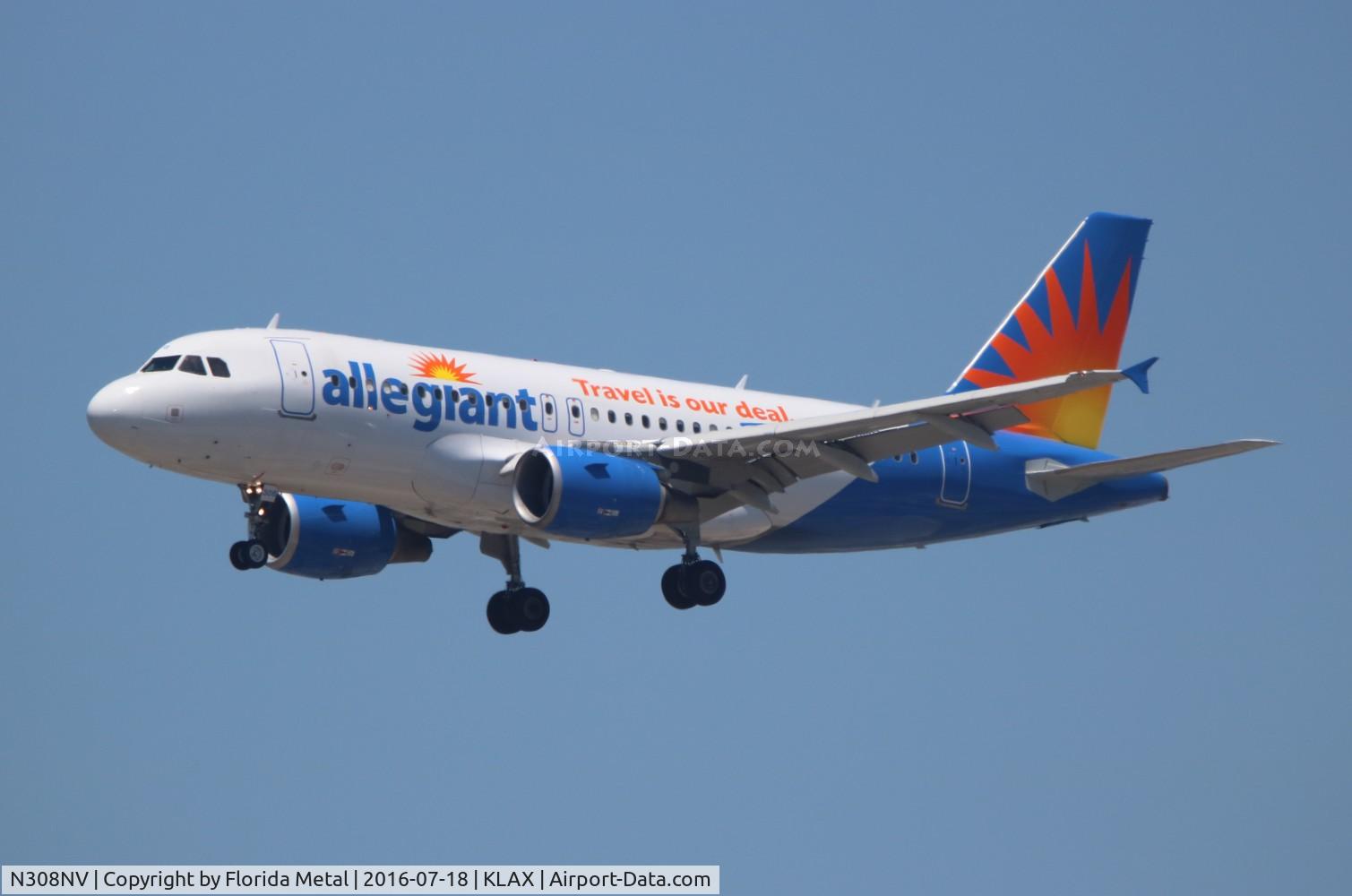 N308NV, 2005 Airbus A319-111 C/N 2450, LAX 2016