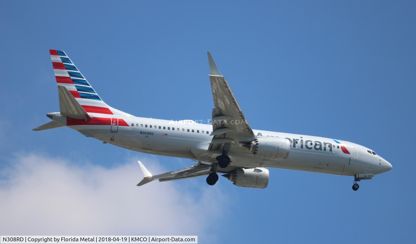 N308RD, 2017 Boeing 737-8 MAX C/N 44446, MCO 2018