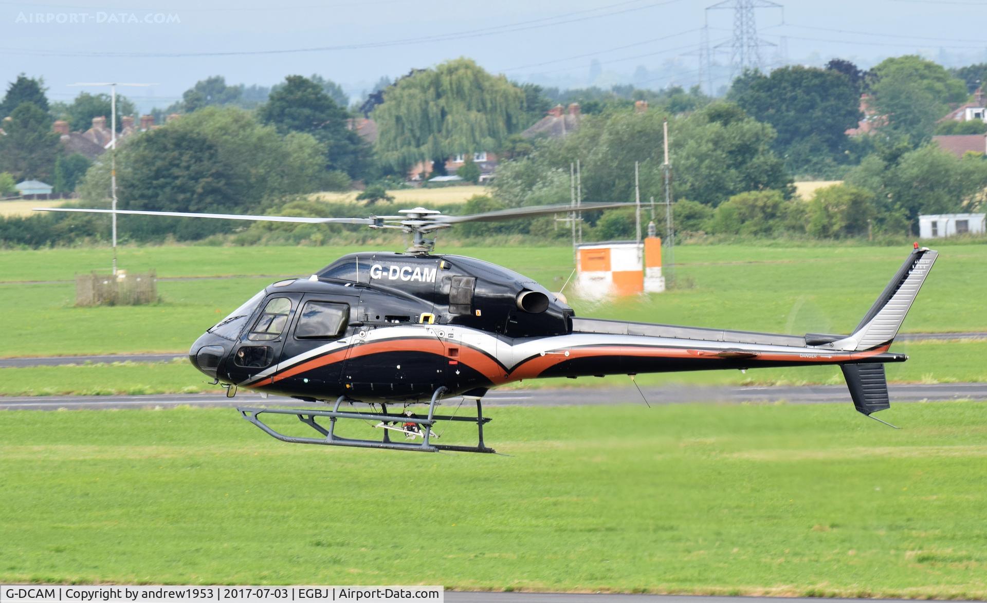 G-DCAM, 2007 Eurocopter AS-355NP Ecureuil 2 C/N 5750, G-DCAM landing at Gloucestershire Airport.
