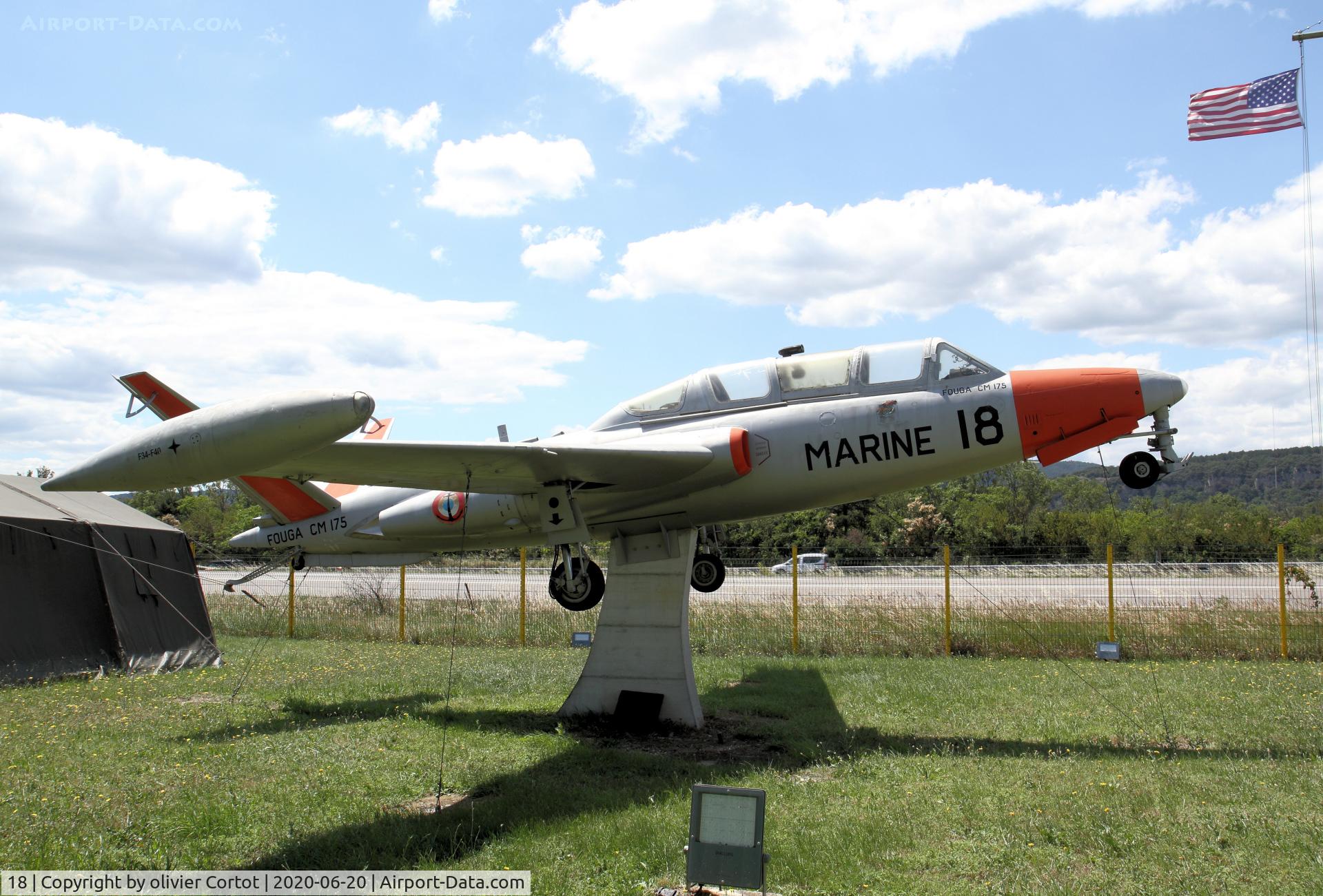 18, Fouga CM-175 Zephyr C/N 18, next to a Highway, Valence, France