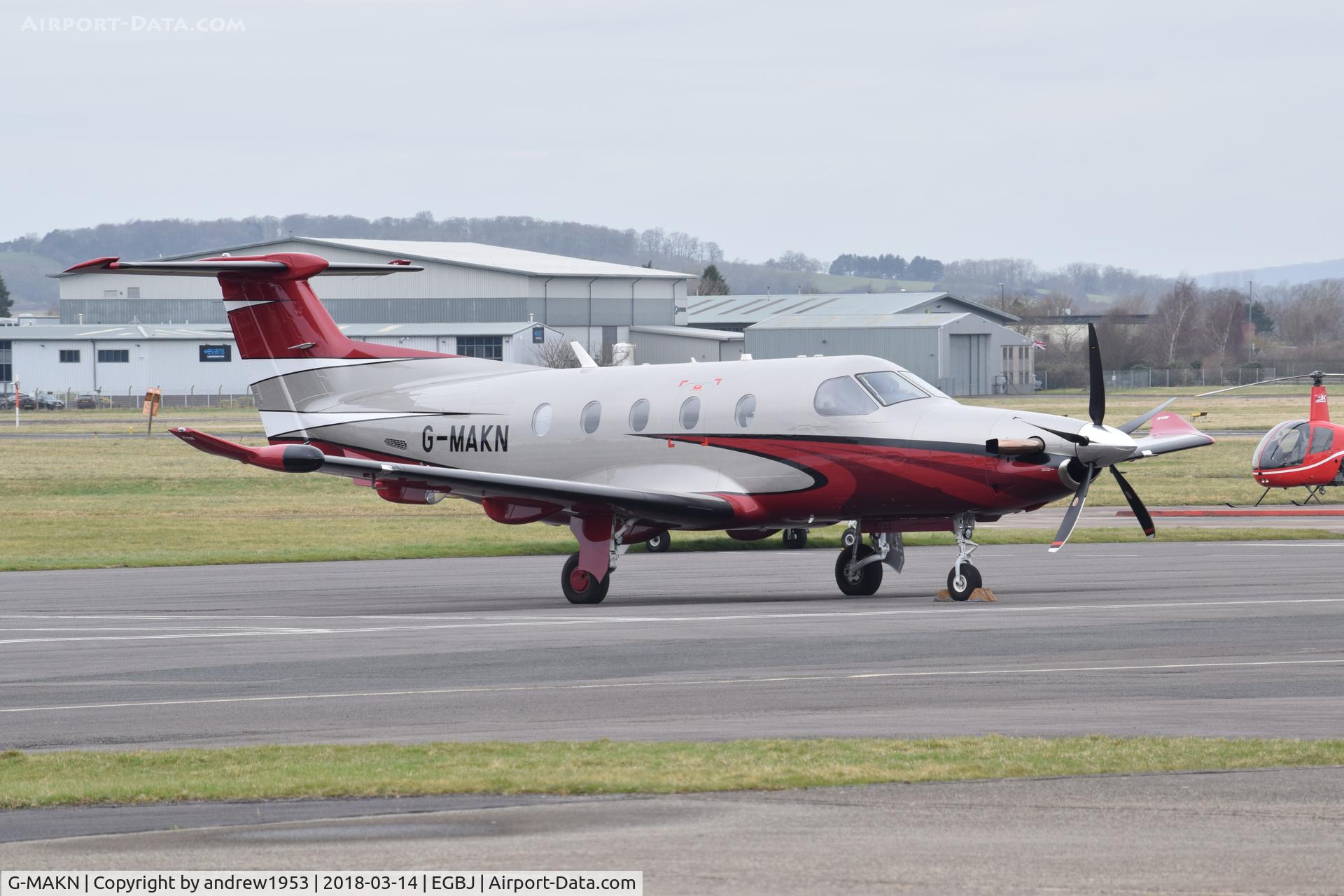 G-MAKN, 2017 Pilatus PC-12/47E C/N 1744, G-MAKN at Gloucestershire Airport.