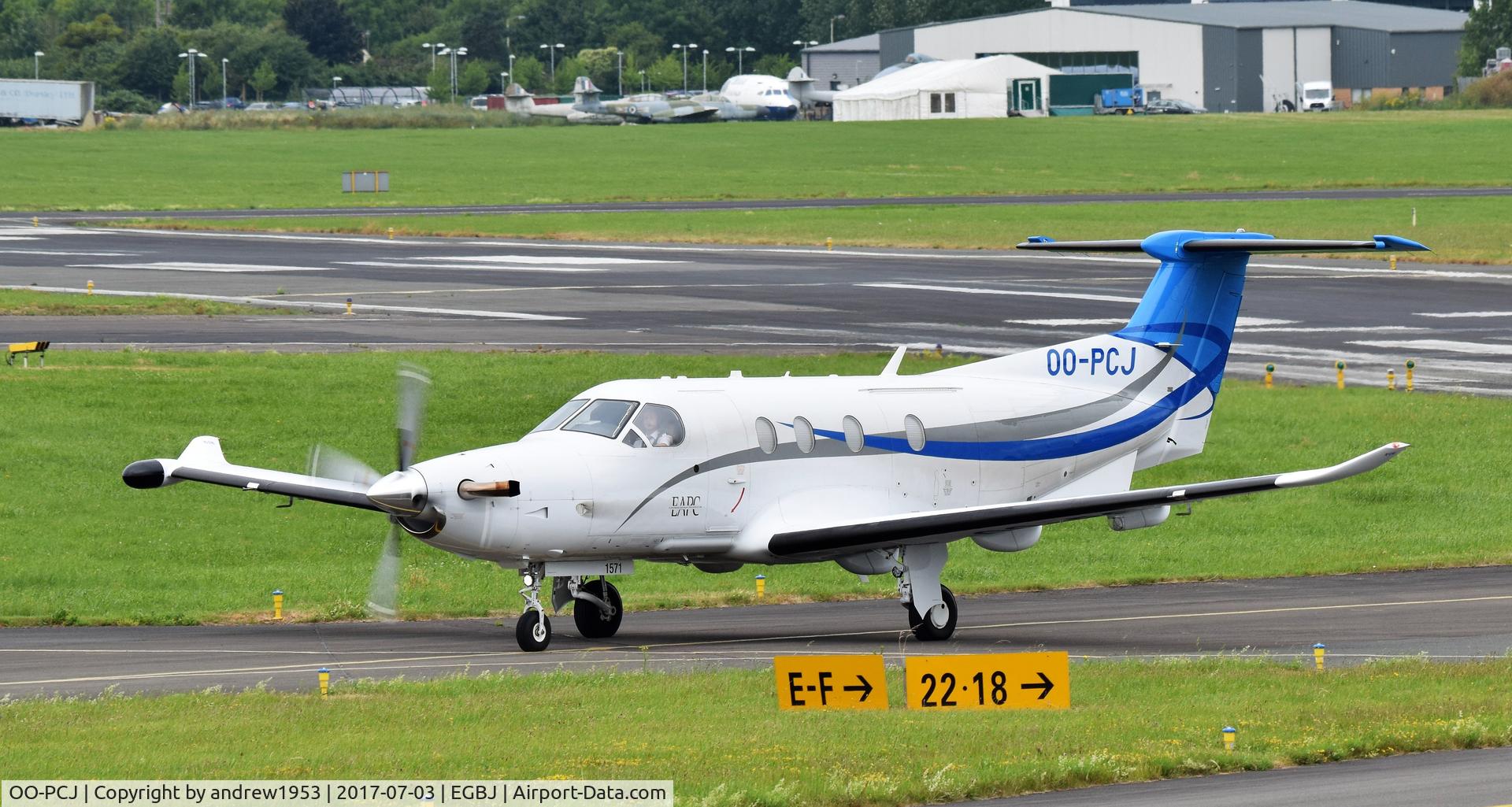 OO-PCJ, 2015 Pilatus PC-12/47E C/N 1571, OO-PCJ at Gloucestershire Airport.