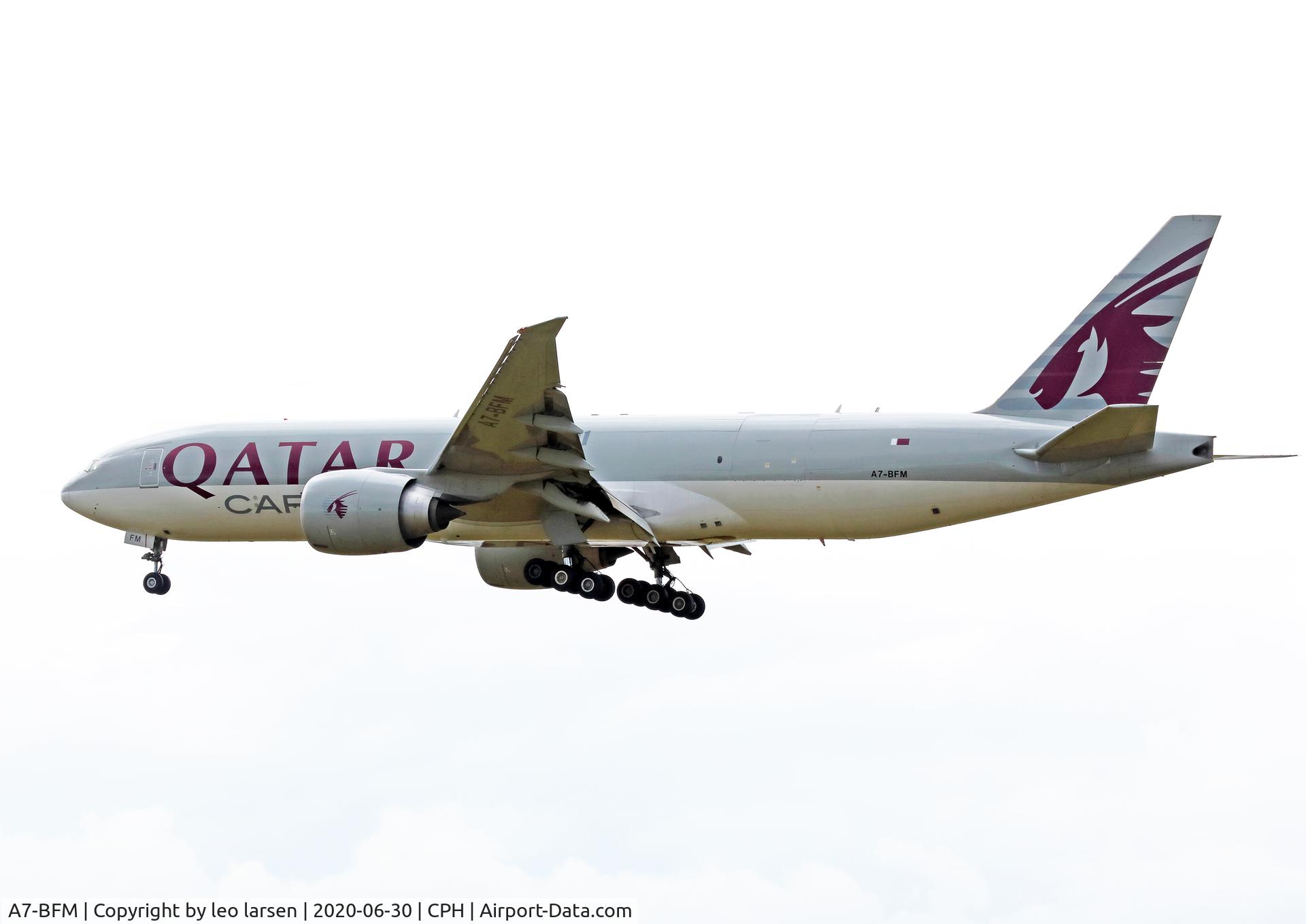A7-BFM, 2017 Boeing 777-FDZ C/N 62770, Copenhagen 30.6.2020 L/D R-22L
