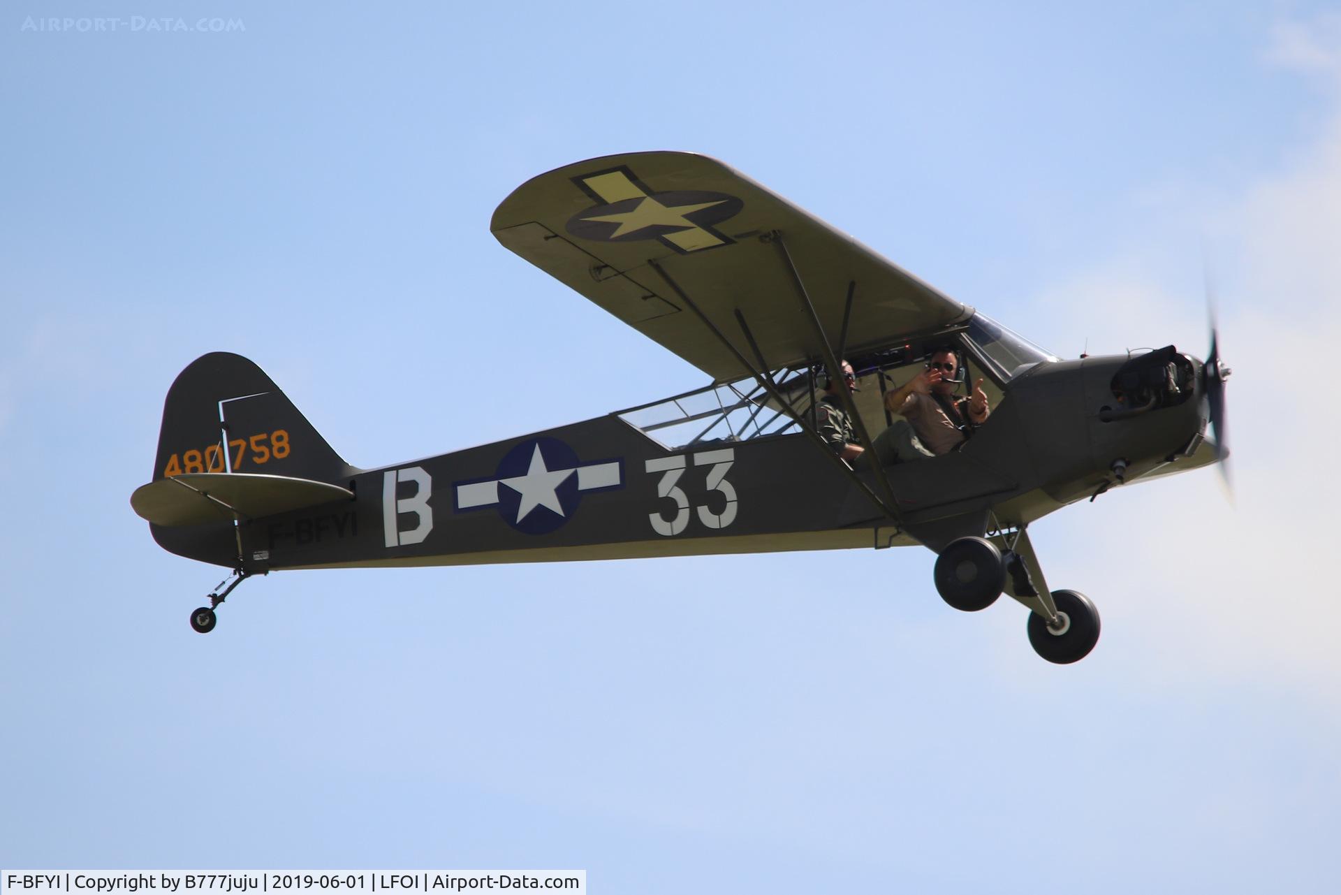 F-BFYI, 1944 Piper L-4J Grasshopper (J3C-65D) C/N 13054, BullChipmeet 2019