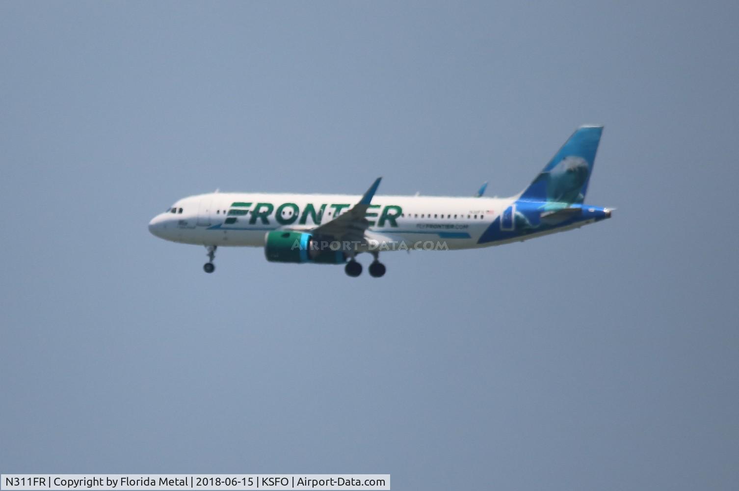 N311FR, 2017 Airbus A320-251N C/N 7642, SFO 2018