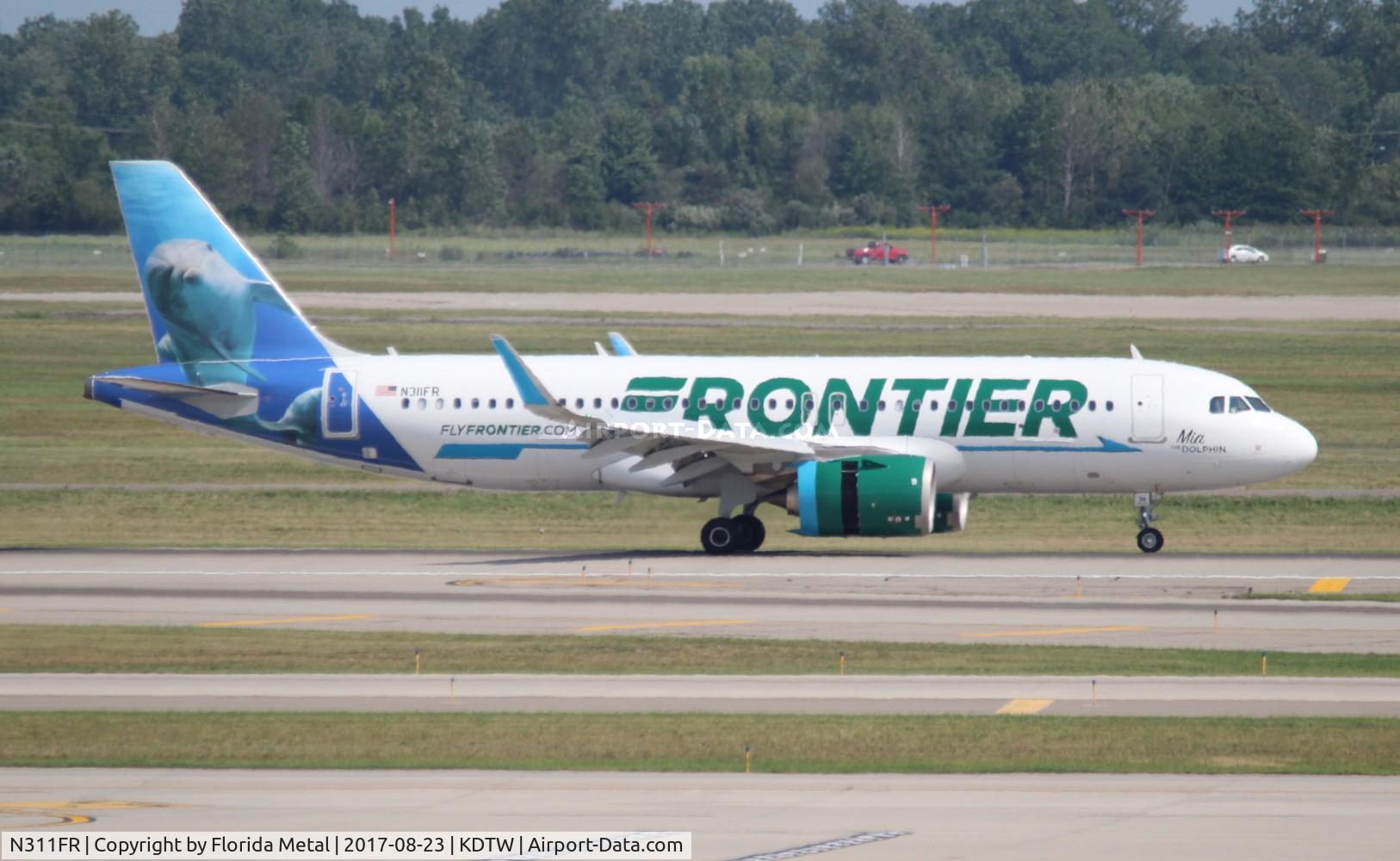 N311FR, 2017 Airbus A320-251N C/N 7642, DTW 2017