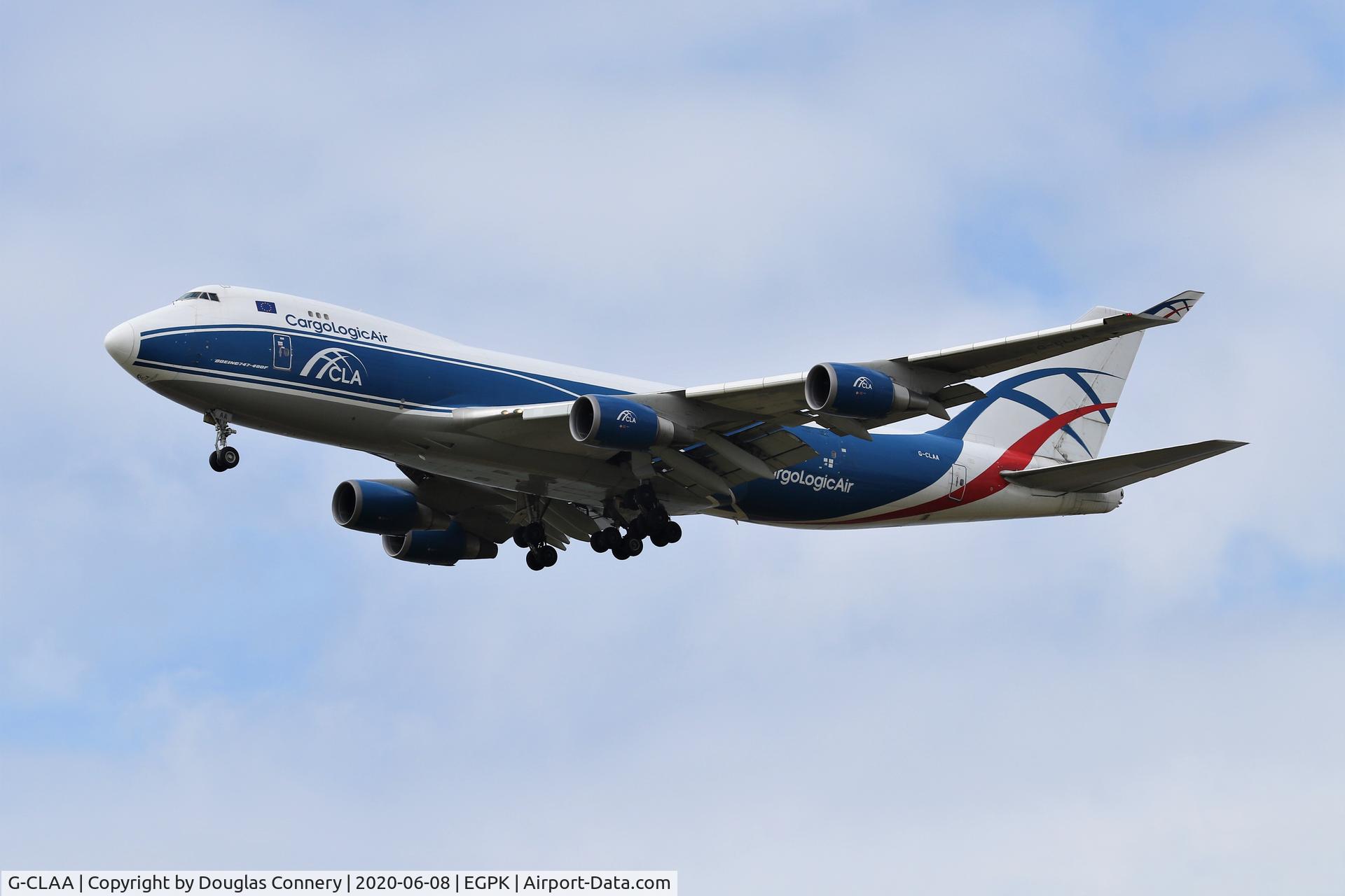 G-CLAA, 2004 Boeing 747-446F C/N 33749, On finals for Prestwick