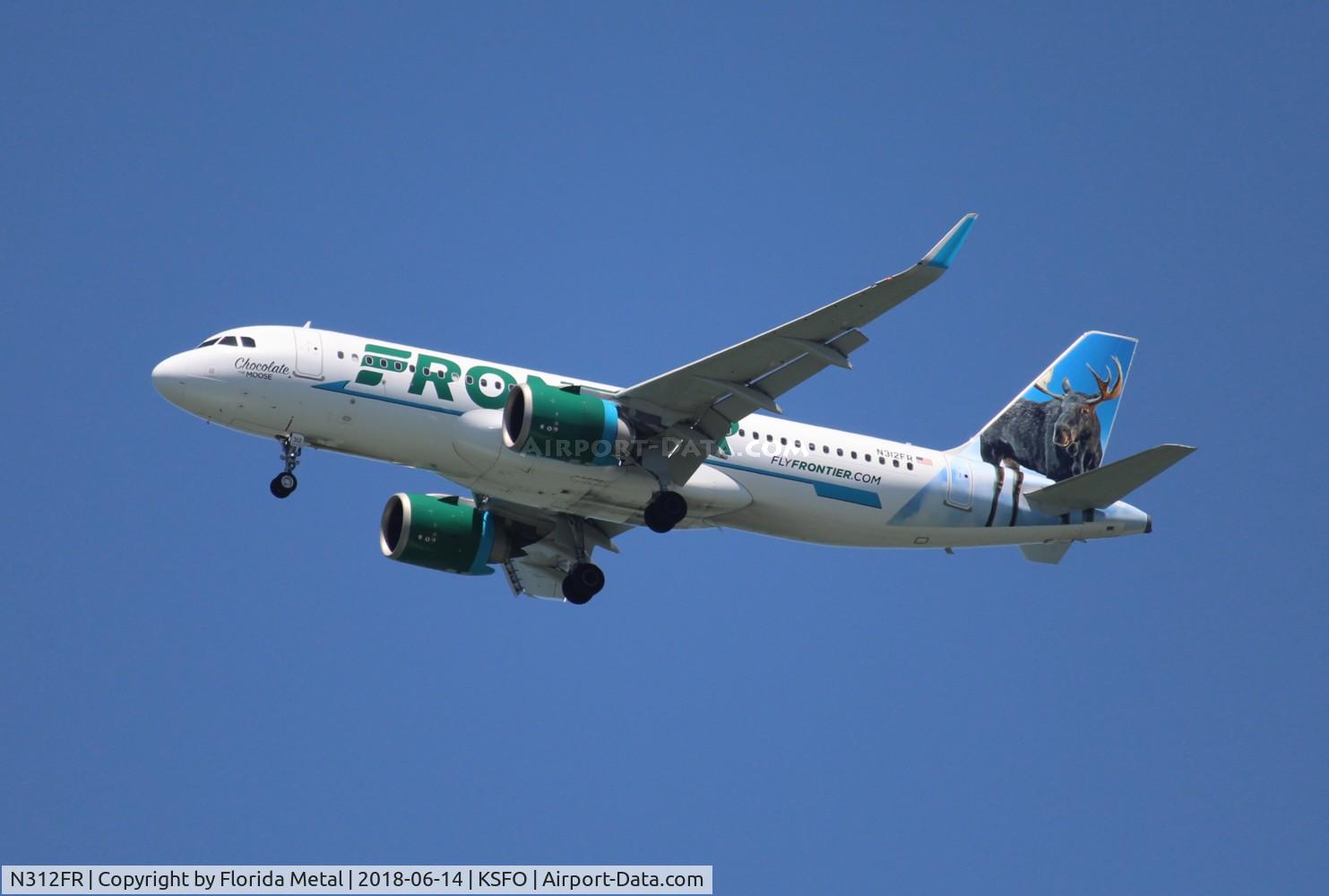 N312FR, 2017 Airbus A320-251N C/N 7768, SFO 2018