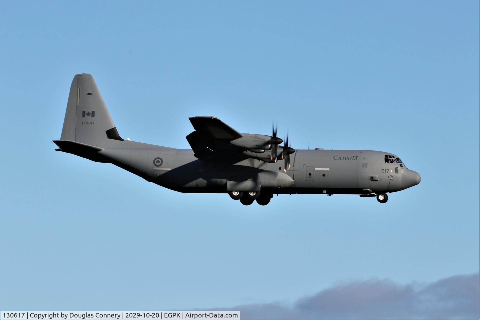 130617, 2012 Lockheed Martin CC-130J-30 Hercules C/N 382-5690, On approach for runway 12 at Prestwick C/S CFC4246