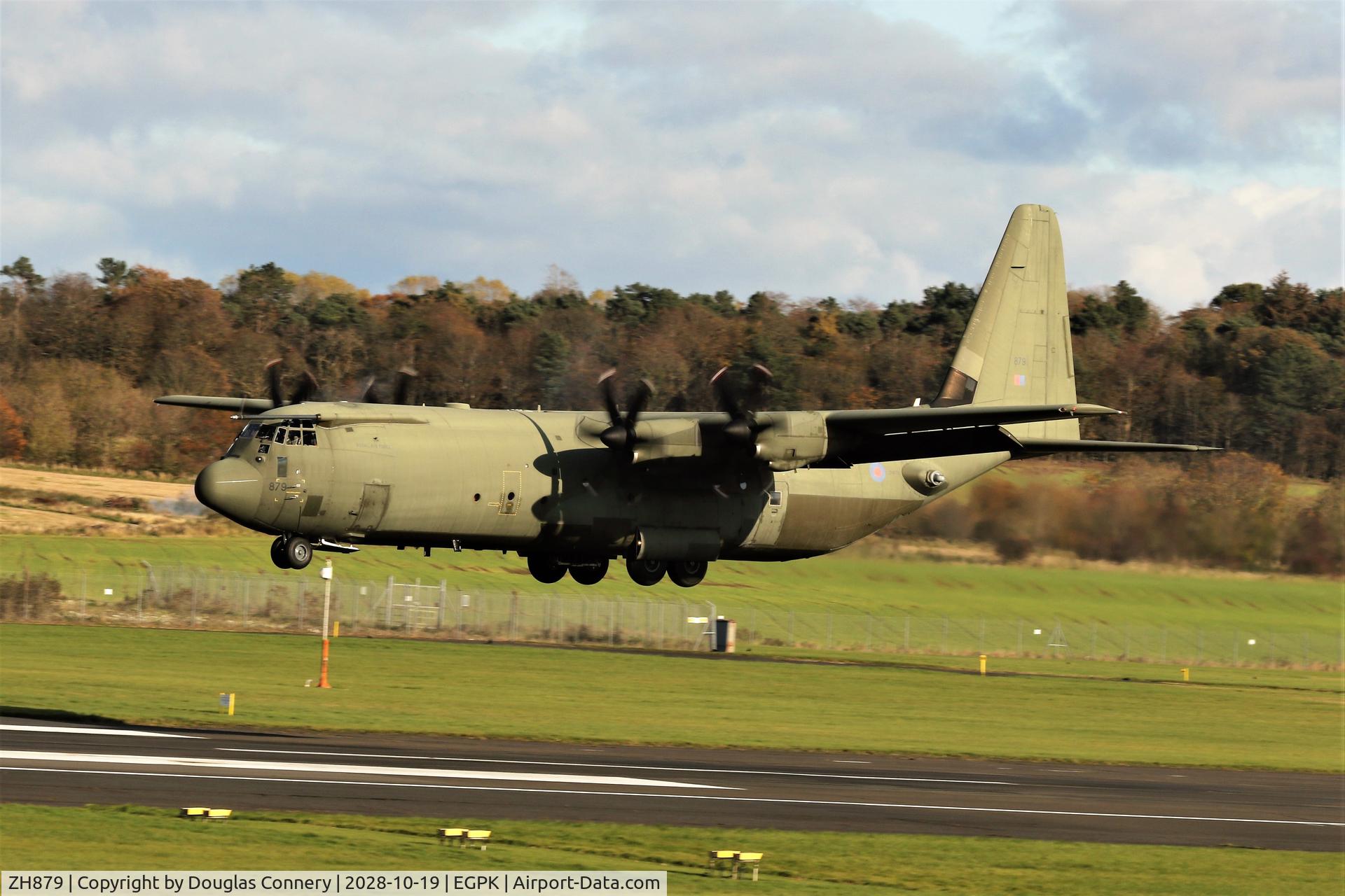 ZH879, 1998 Lockheed Martin C-130J-30 Hercules C.4 C/N 382-5463, This on TDY at Prestwick as part of Tartan Spirit excercise