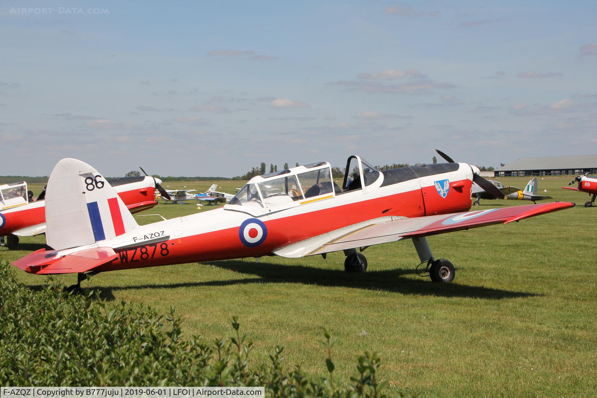 F-AZQZ, 1953 De Havilland DHC-1 Chipmunk T.10 C/N C1/0916, BullChipmeet 2019