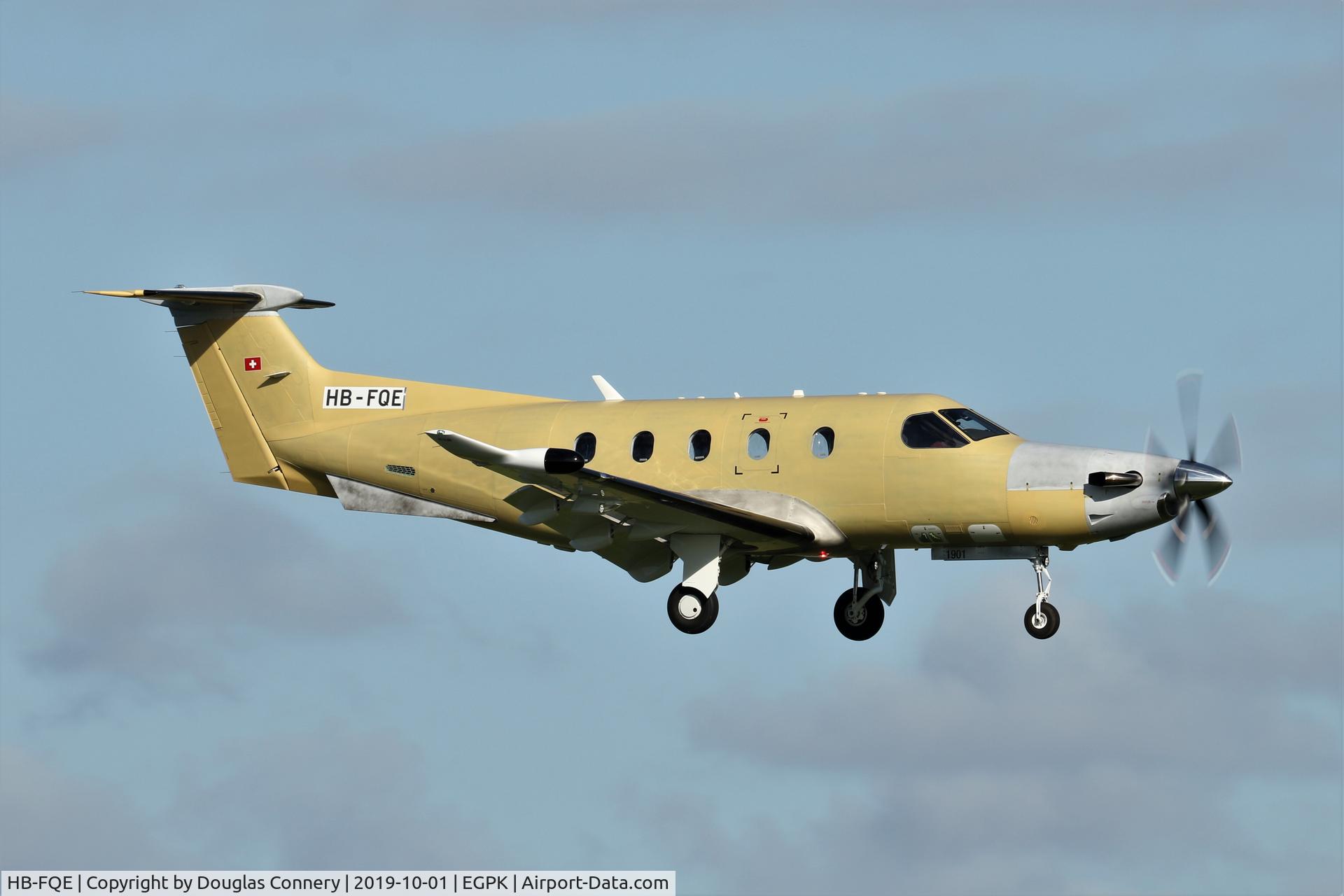 HB-FQE, 2017 Pilatus PC 12/47E C/N 1742, On a Ferry flight from Buochs in Switzerland C/N1901 C/S PCH1901