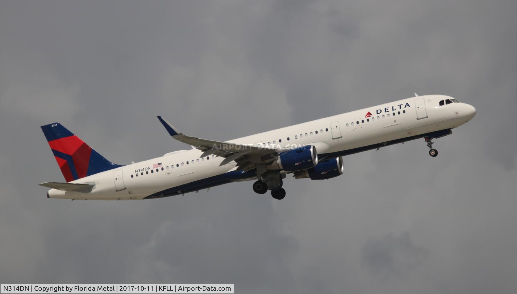 N314DN, 2016 Airbus A321-211 C/N 7281, FLL 2017