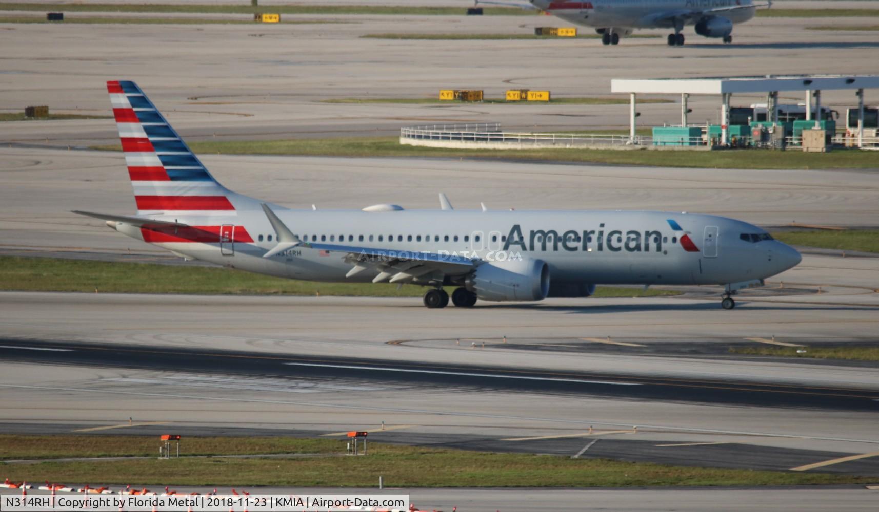 N314RH, 2018 Boeing 737-8 MAX C/N 44455, MIA 2018