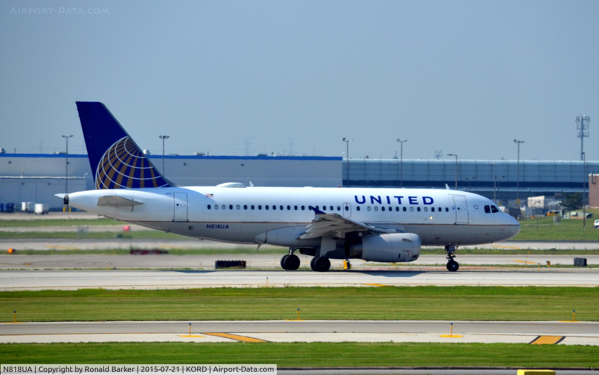 N818UA, 1998 Airbus A319-131 C/N 882, Takeoff O'Hare