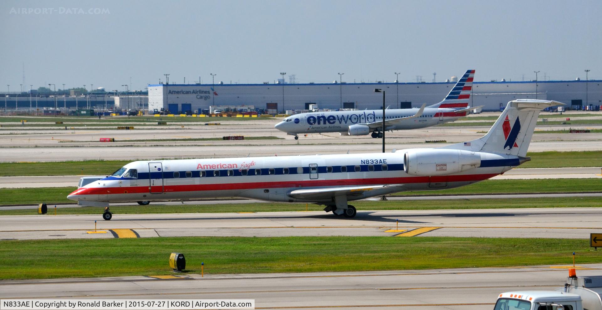 N833AE, 2002 Embraer ERJ-140LR (EMB-135KL) C/N 145629, Taxi O'Hare