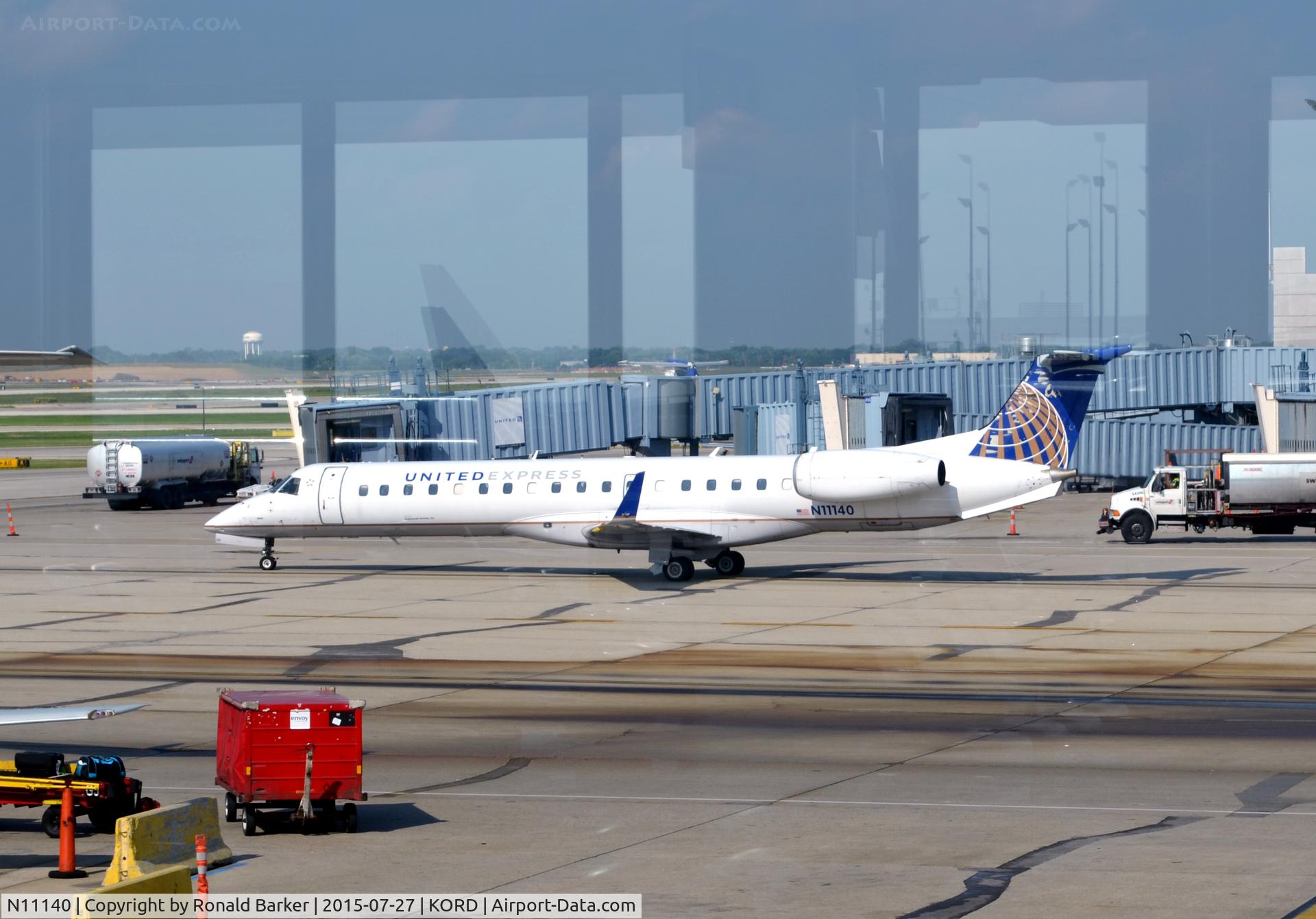 N11140, 2003 Embraer ERJ-145XR (EMB-145XR) C/N 145732, Taxi O'Hare
