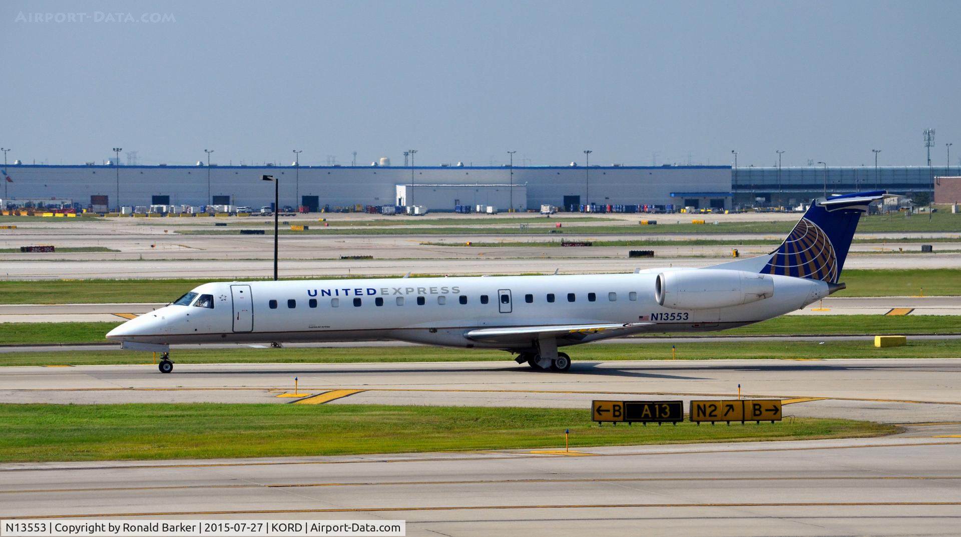 N13553, 2002 Embraer ERJ-145LR (EMB-145LR) C/N 145585, Taxi O'Hare