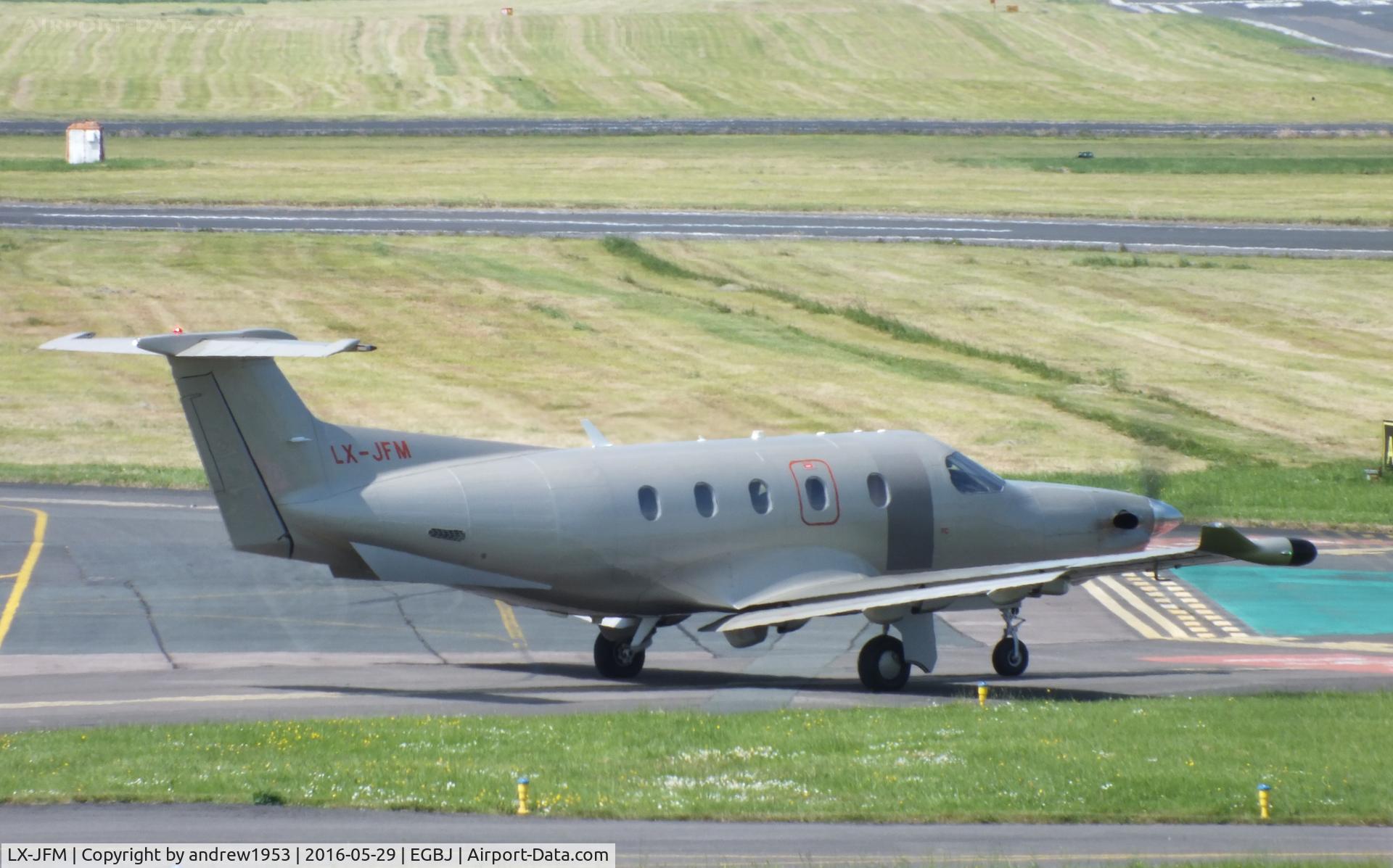 LX-JFM, 2007 Pilatus PC-12/47 C/N 812, LX-JFM at Gloucestershire Airport.