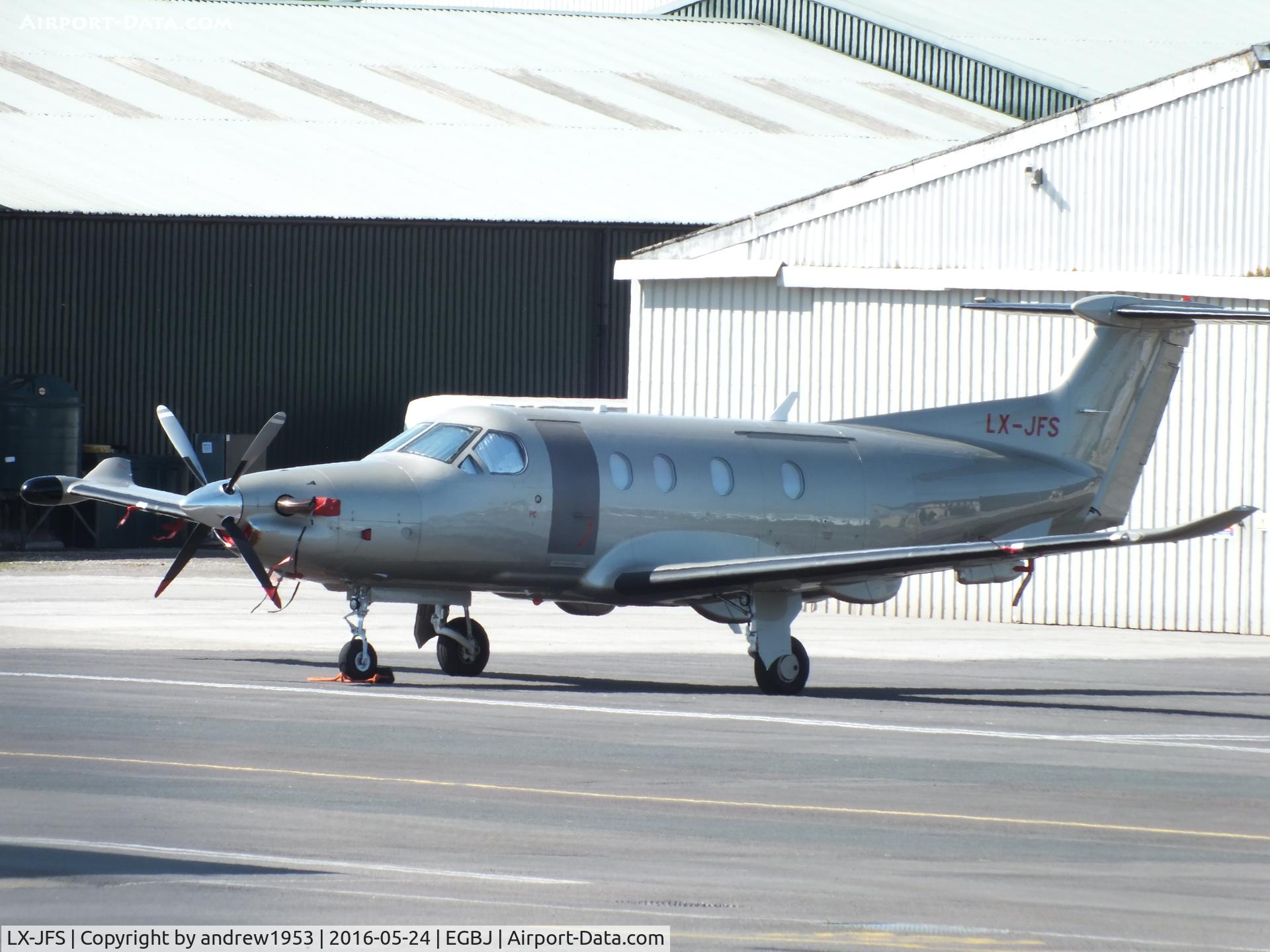 LX-JFS, 2011 Pilatus PC-12/47E C/N 1314, LX-JFS at Gloucestershire Airport.
