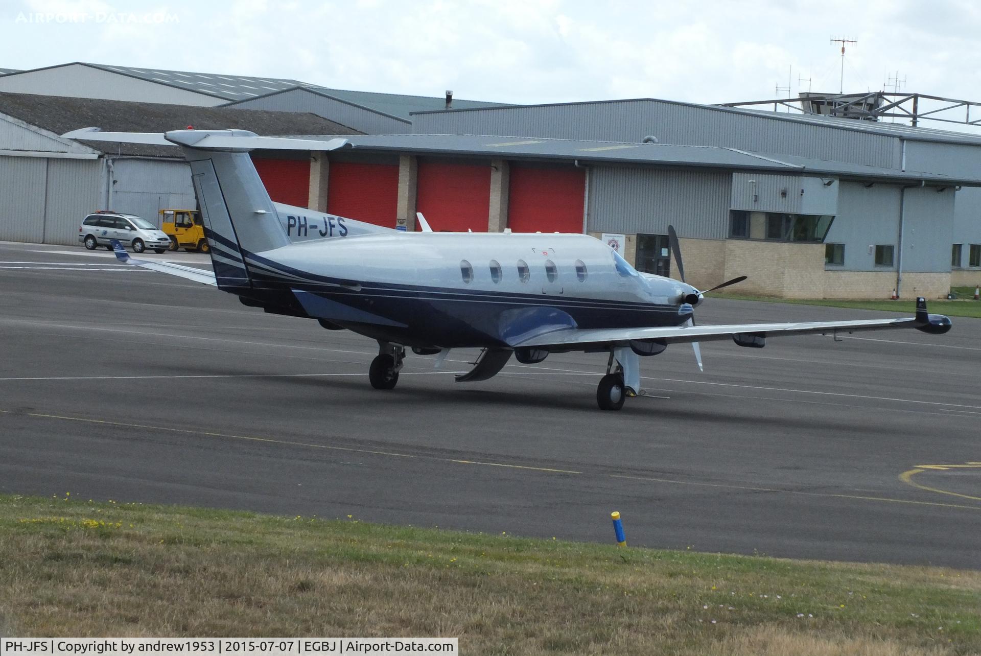 PH-JFS, 2002 Pilatus PC-12/45 C/N 477, PH-JFS at Gloucestershire Airport.