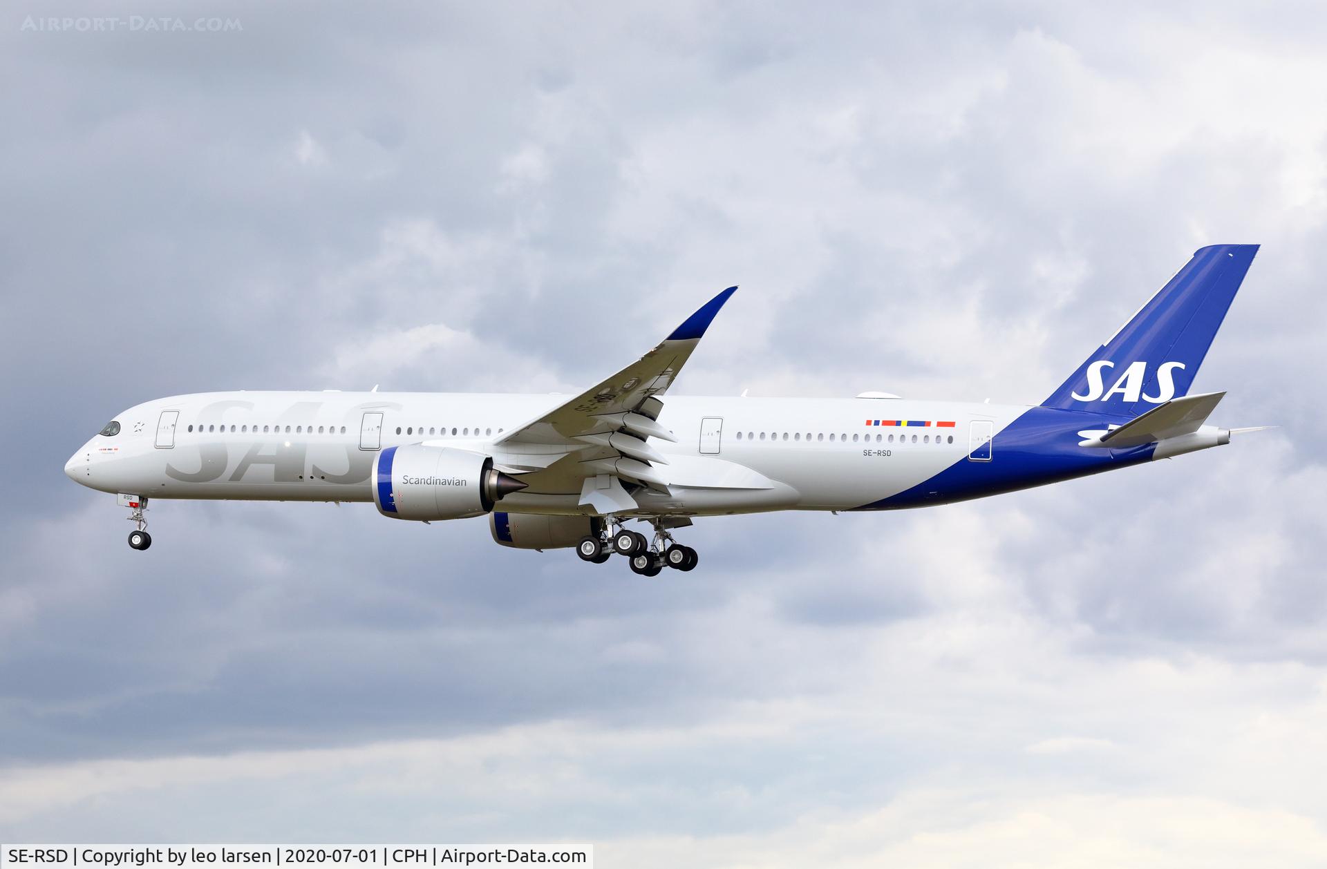 SE-RSD, 2020 Airbus A350-941 C/N 418, Copenhagen 1.7.2020 on delivery flight