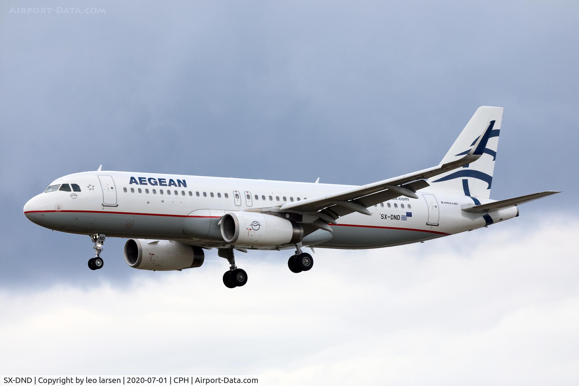 SX-DND, 2016 Airbus A320-232 C/N 6989, Copenhagen 1.7.2020