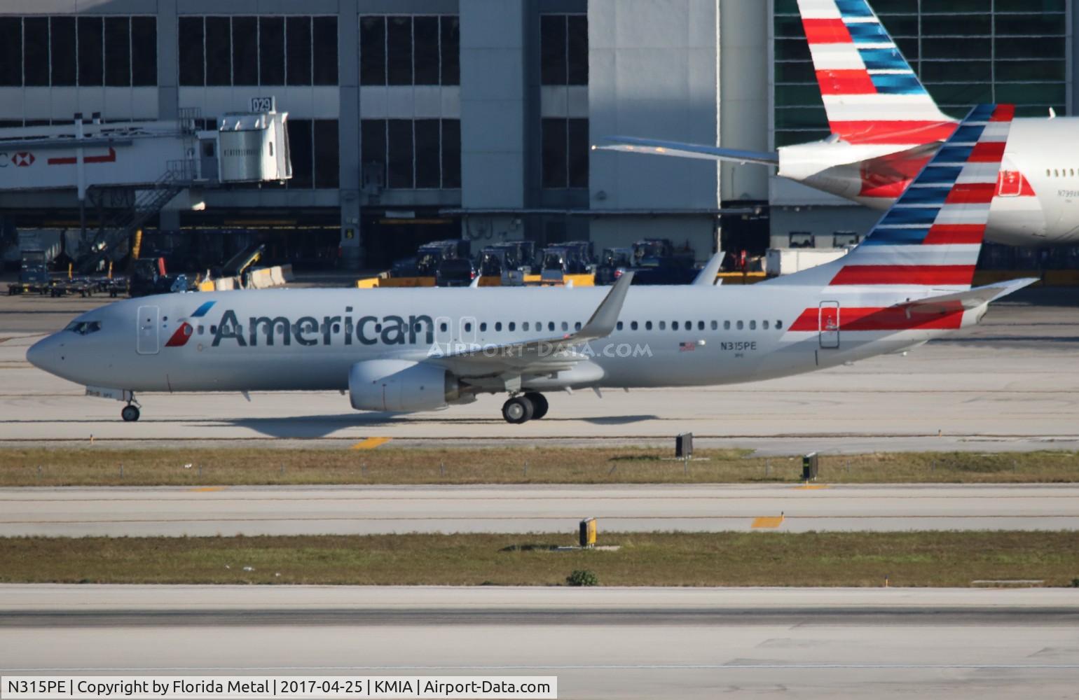 N315PE, 2017 Boeing 737-823 C/N 31261, MIA 2017