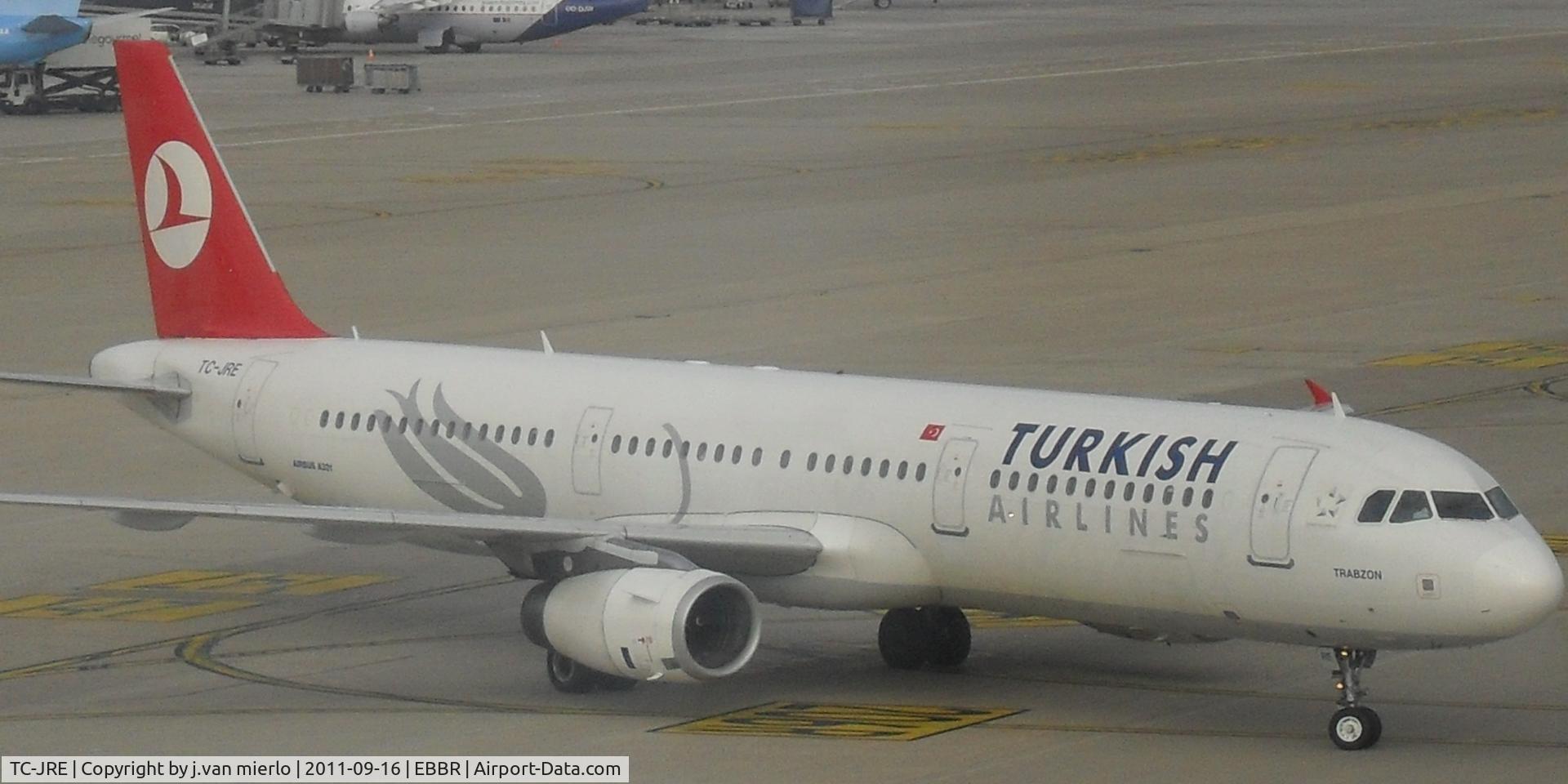 TC-JRE, 2007 Airbus A321-231 C/N 3126, Taxiing at Brussels
