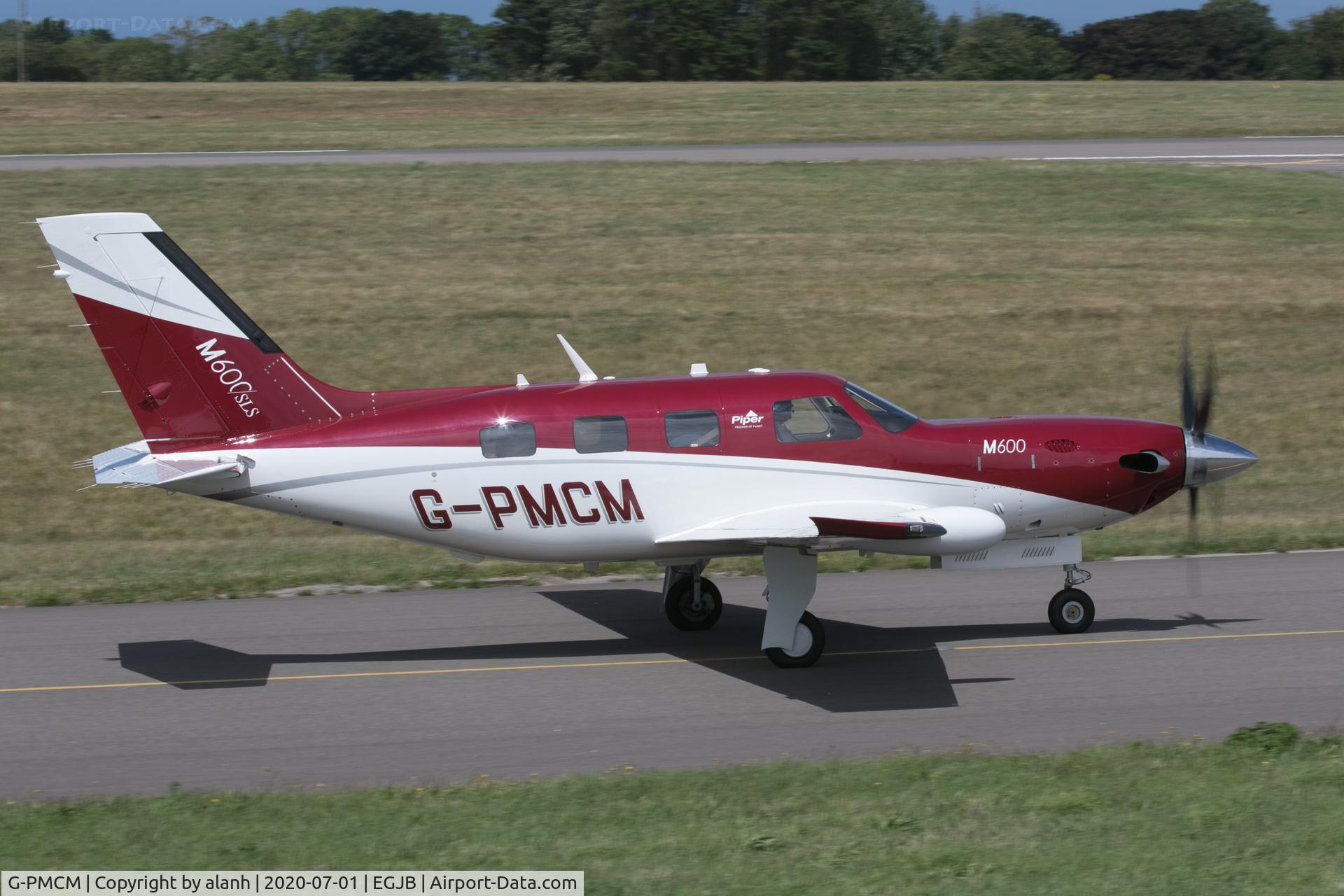 G-PMCM, 2019 Piper PA-46-600TP (M600) C/N 4698106, Taxying after arrival at Guernsey