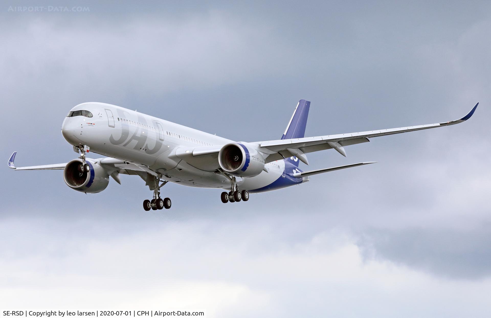 SE-RSD, 2020 Airbus A350-941 C/N 418, Copenhagen 1.7.2020 on dilevery flight.