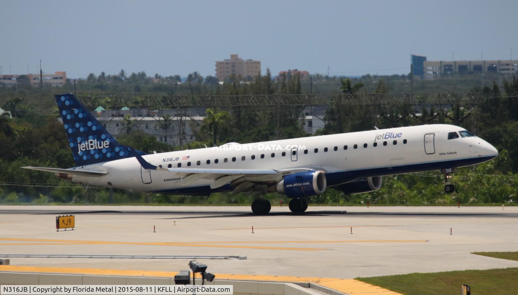 N316JB, Embraer ERJ-190-100 IGW 190AR C/N 19000292, FLL 2015