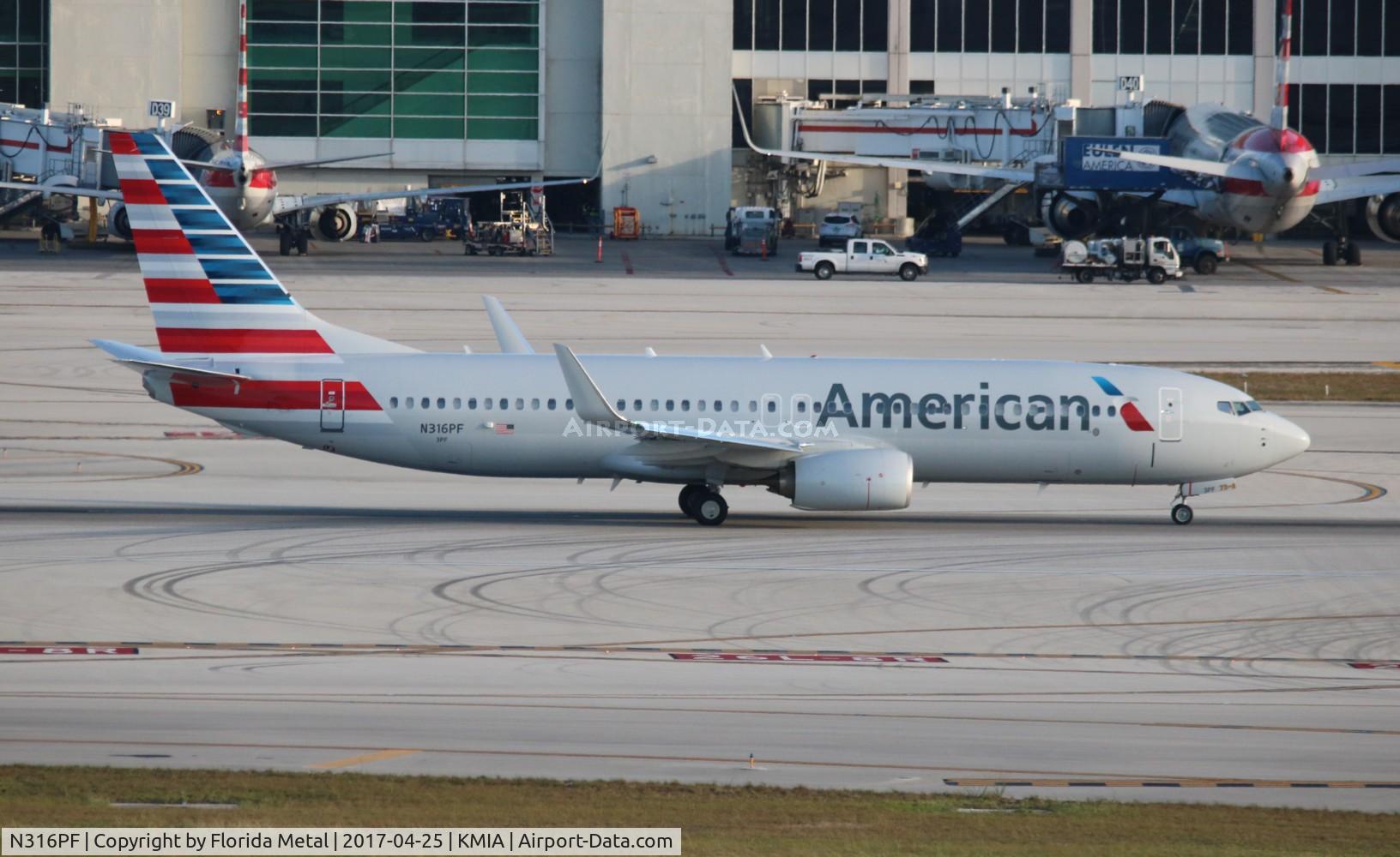N316PF, 2017 Boeing 737-823 C/N 31262, MIA 2017
